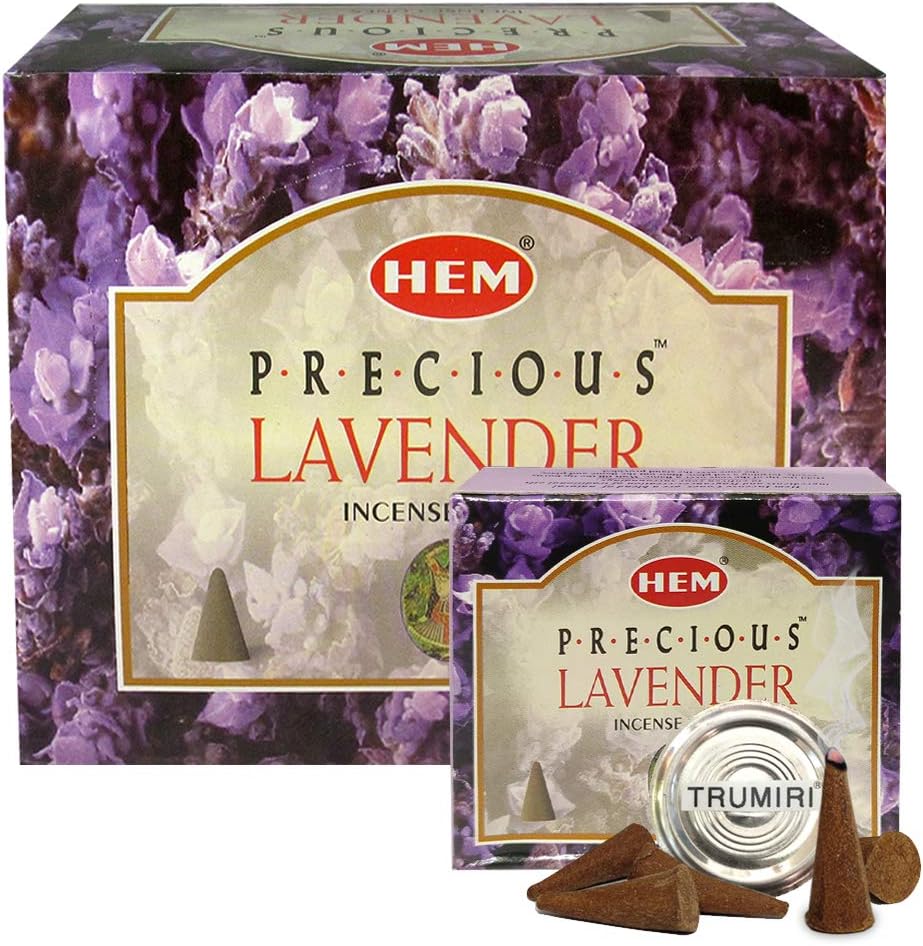 Precious Lavender Incense Cones and Burner Set