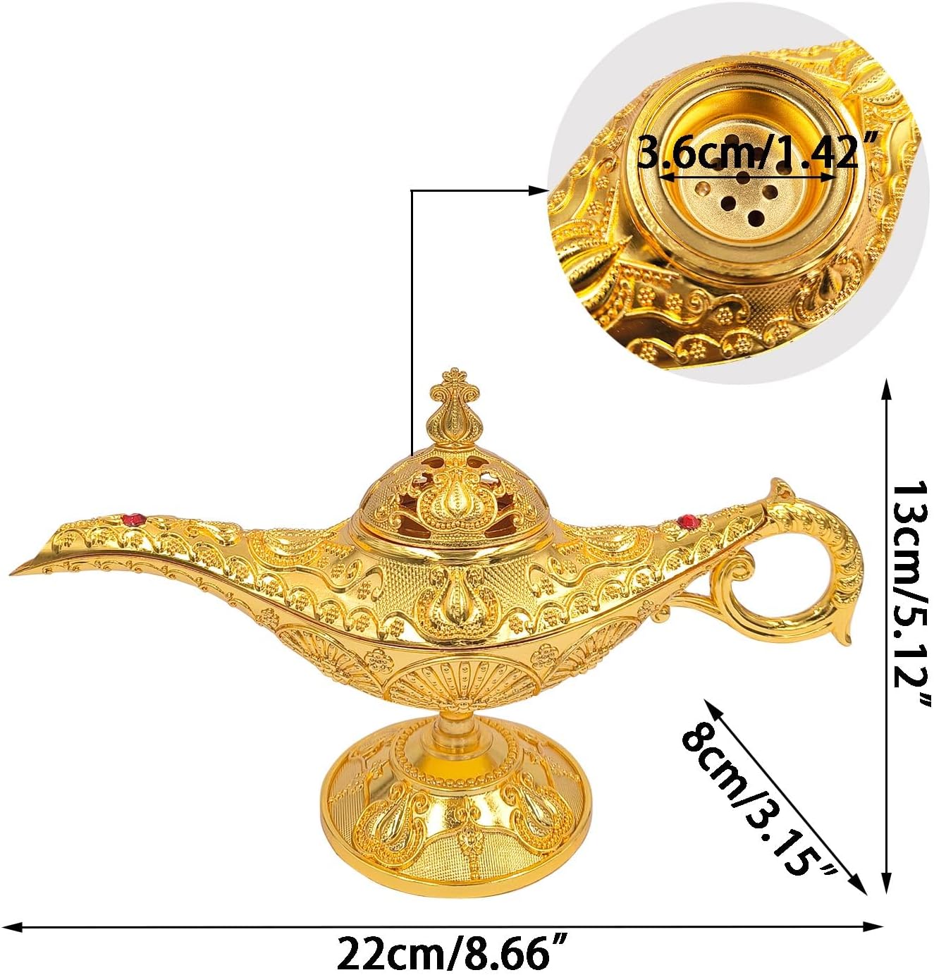 Vintage Aladdin Genie Lamp Incense Holder