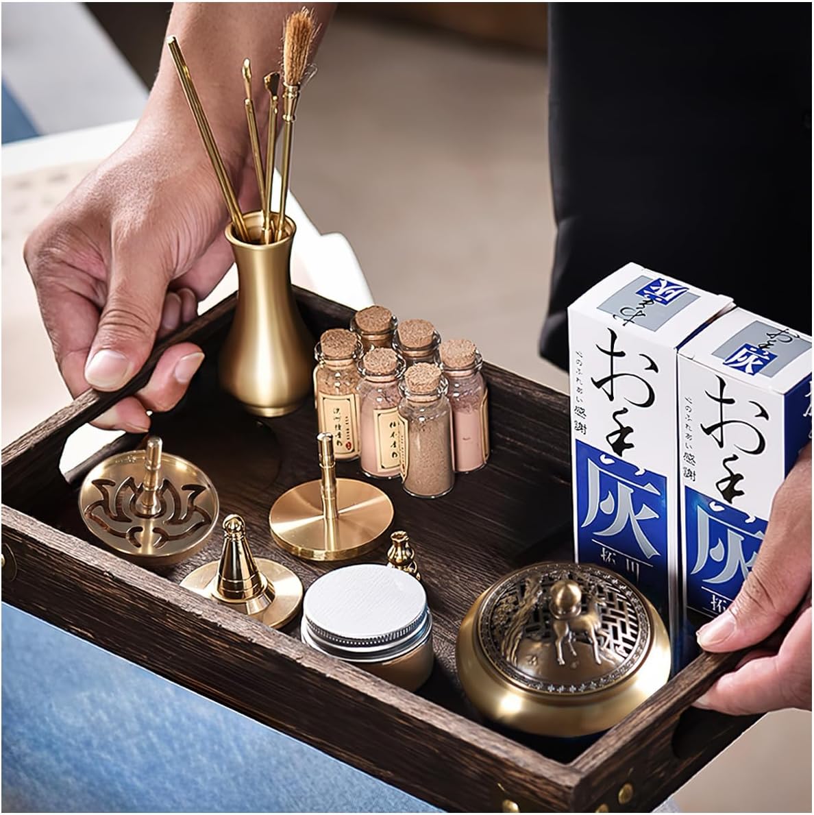 Brass Incense Burner Kit for Yoga Meditation