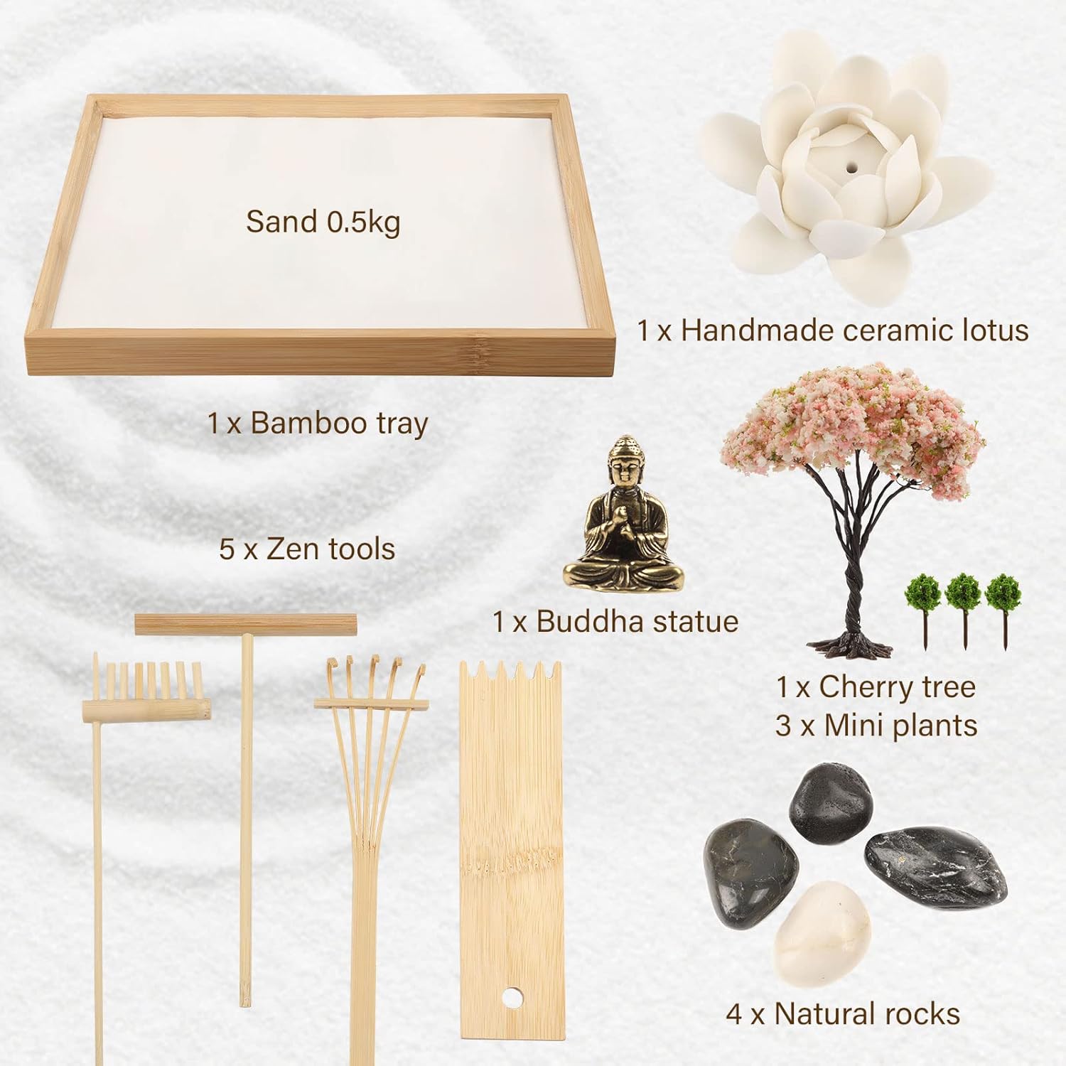 Zen Garden Kit for Office Desk and Home Decor