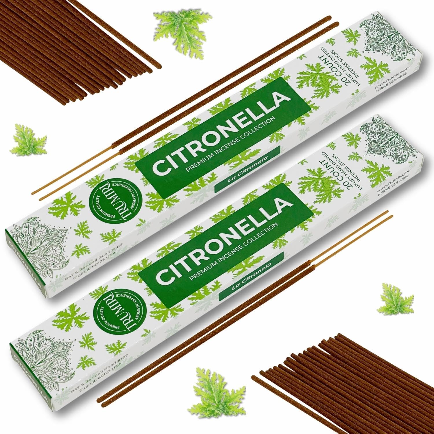 Citronella Incense Sticks for Outdoor Use - 40 Pieces Dual Pack