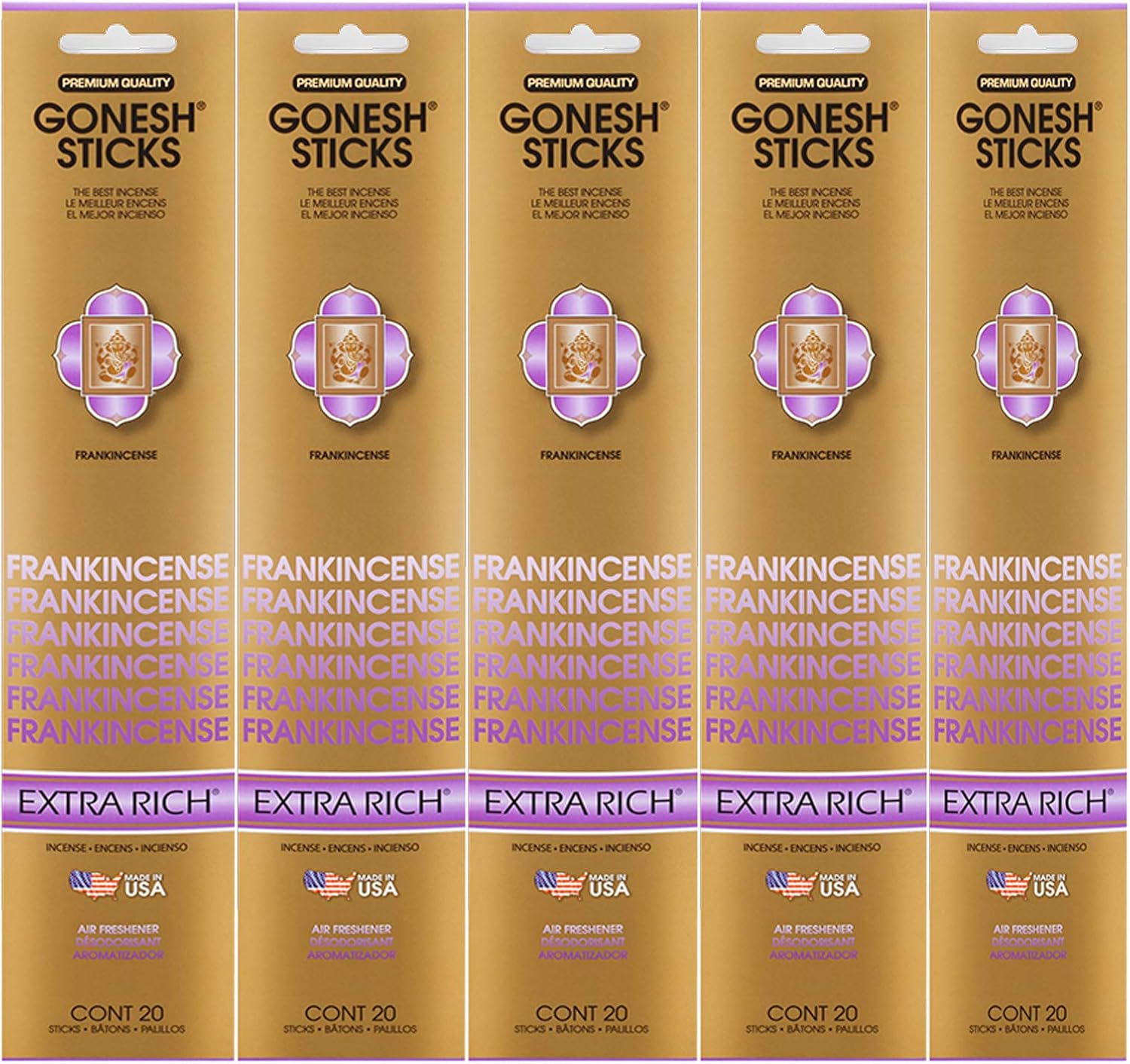Gonesh Incense Sticks Extra Rich Collection 100 Total