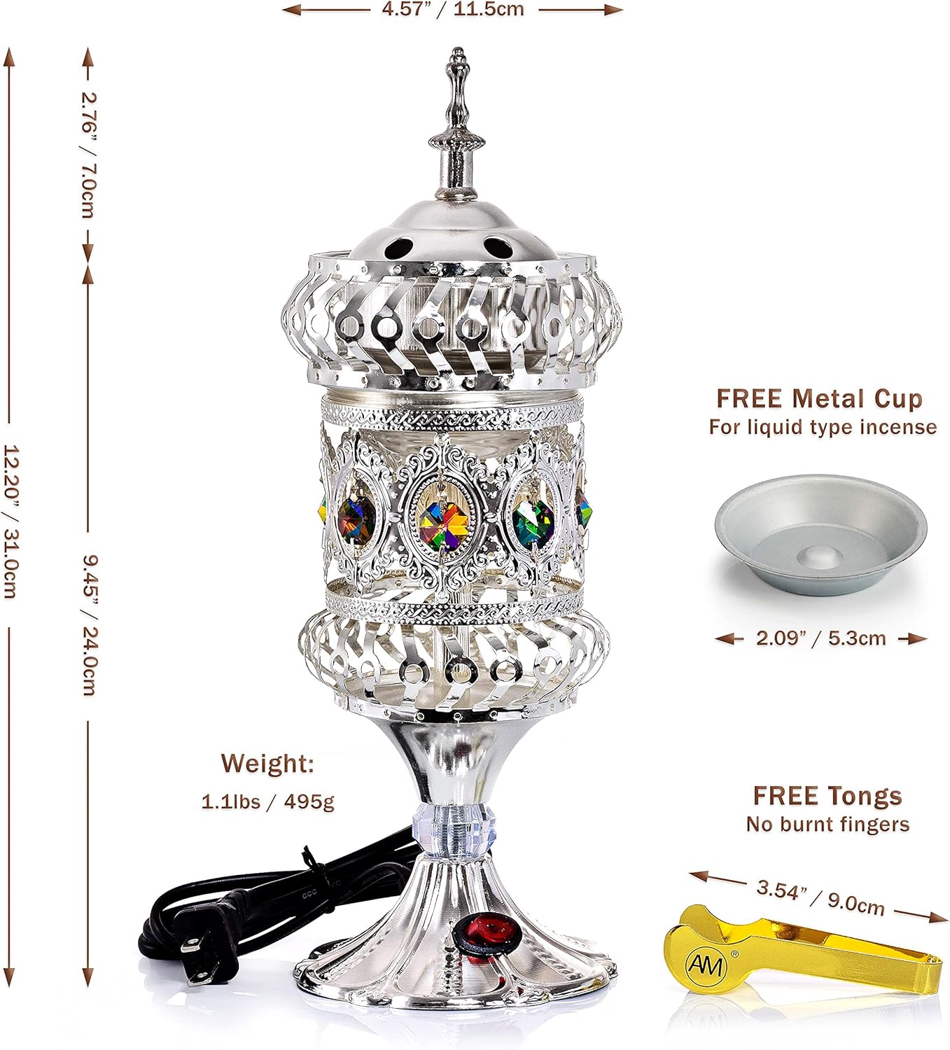 ATTAR MIST Electric Incense Burner - Silver