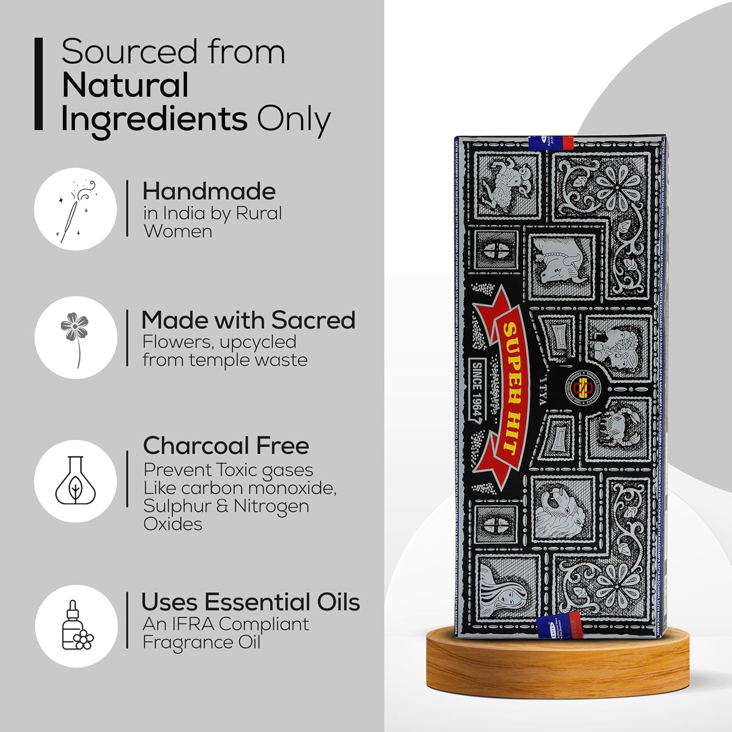 Satya Nag Champa Incense Sticks with Raajsee Holder