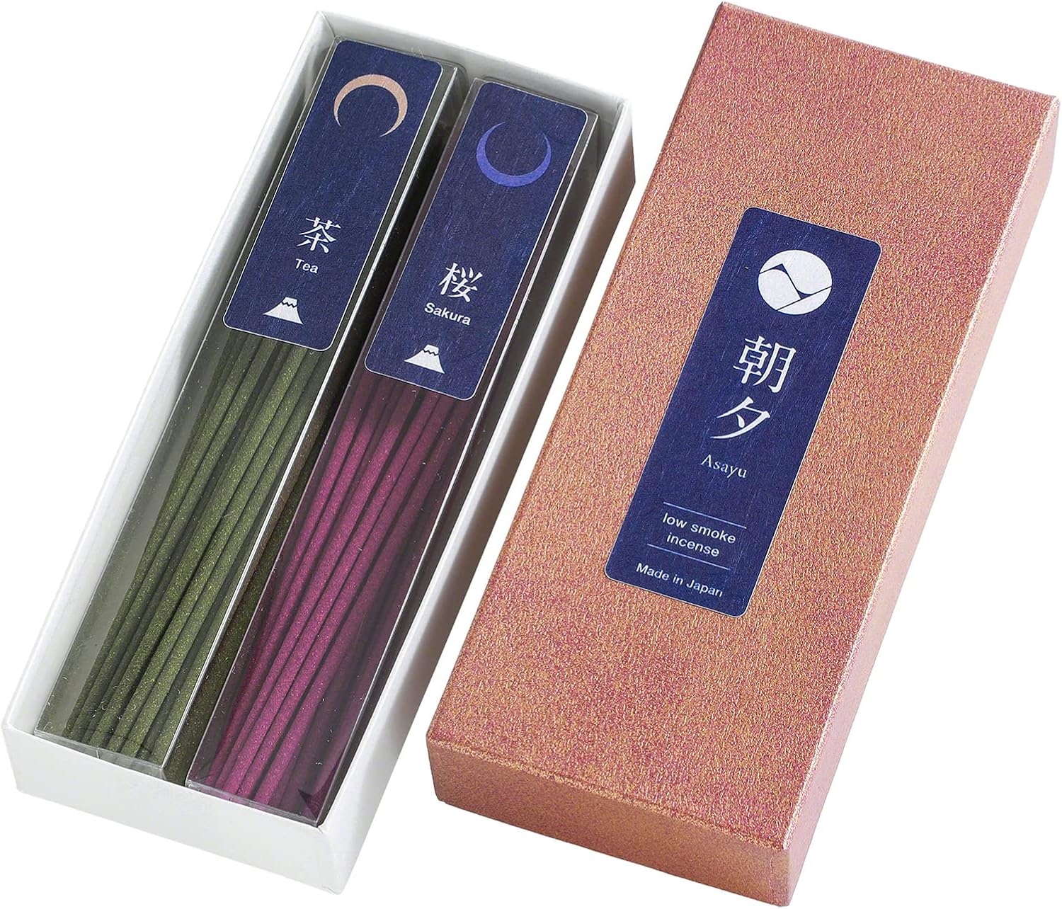 Asayu Japan 2-in-1 Low Smoke Incense Sticks Set