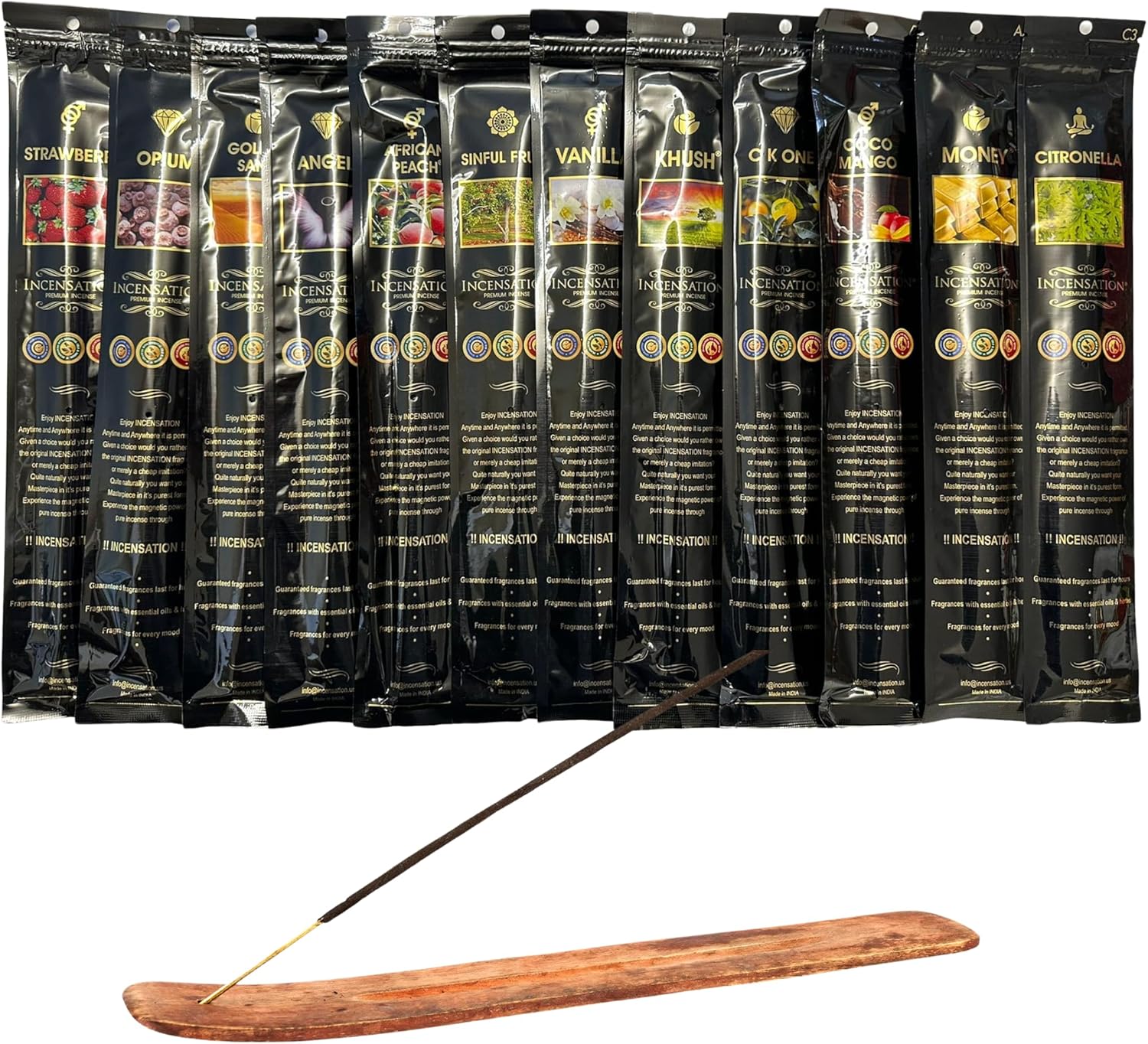 Incensation Assorted Incense Sticks Pack of 15