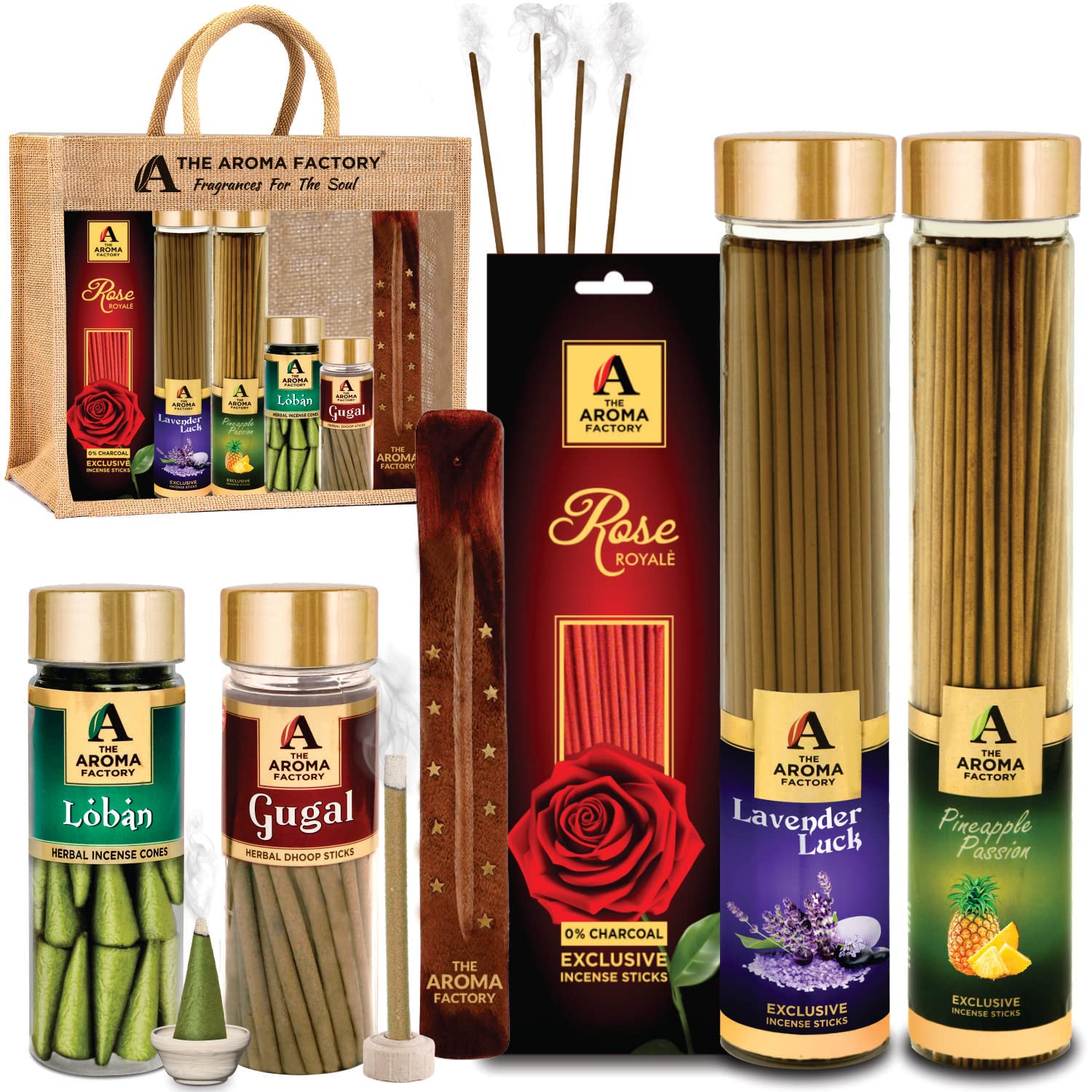 The Aroma Factory Exclusive Giftpack with Jute Bag
