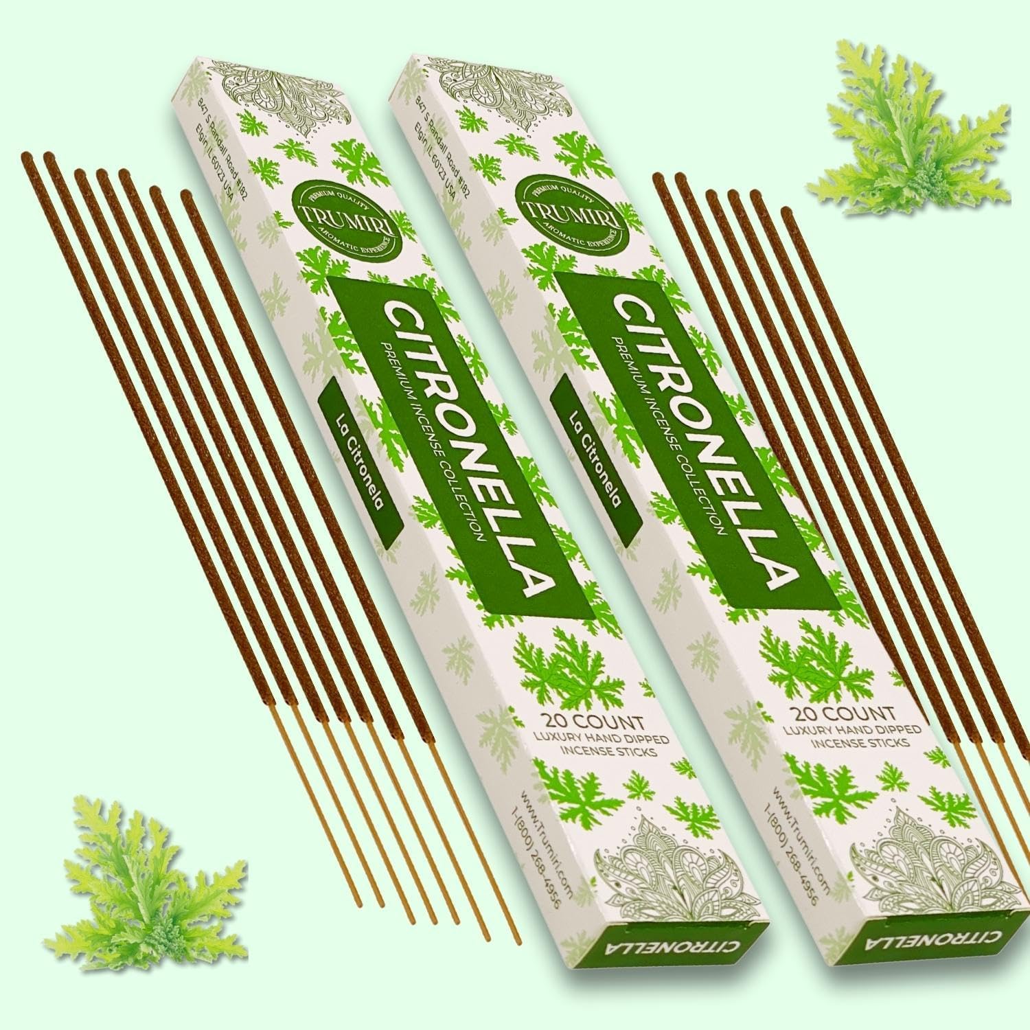 Citronella Incense Sticks for Outdoor Use - 40 Pieces Dual Pack
