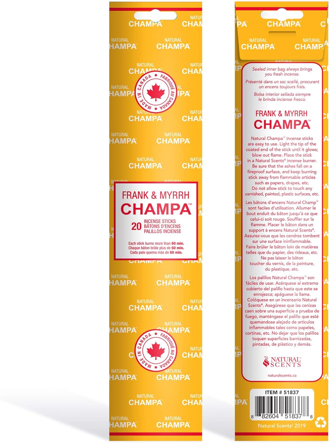 Frank Myrrh Champa Incense Sticks 11 Pack of 20