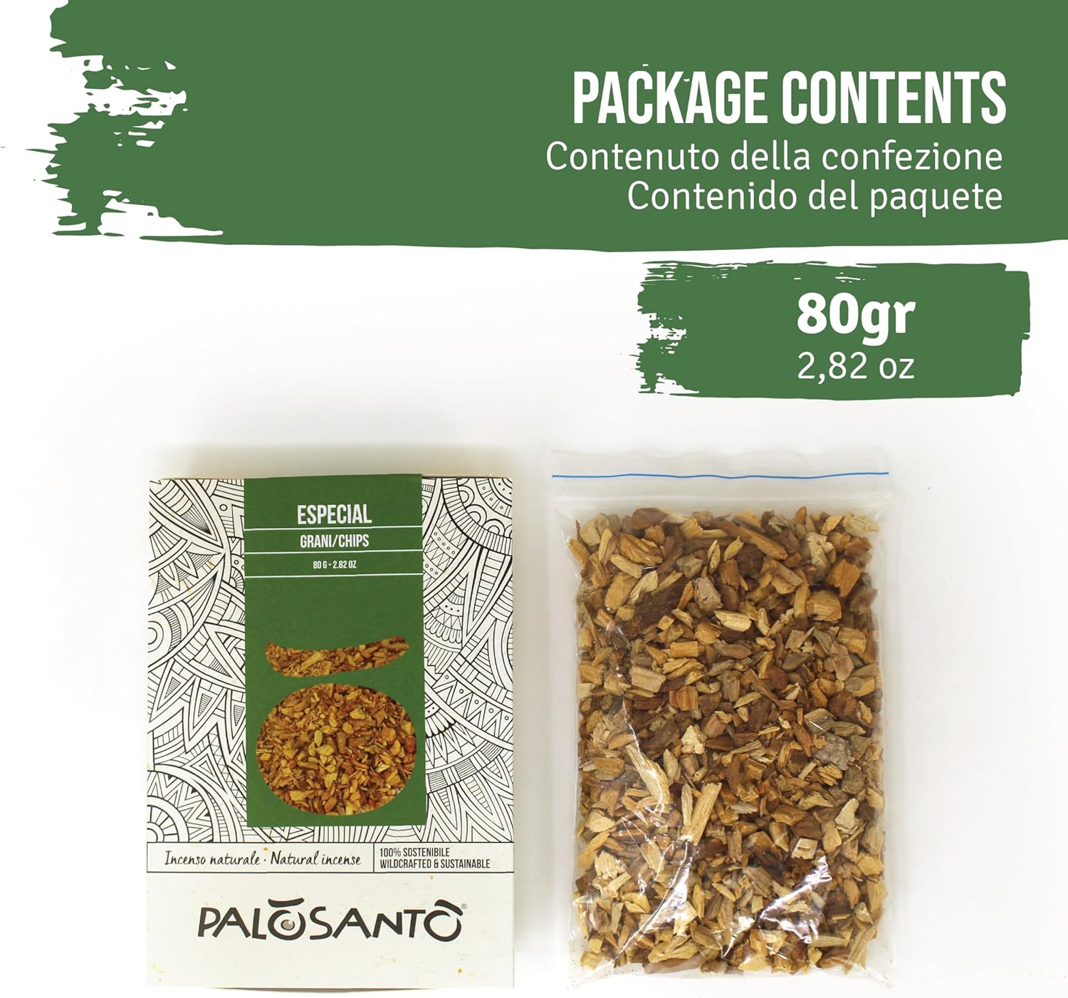 PALOSANTO Natural Incense Grains - 80g for Meditation Yoga