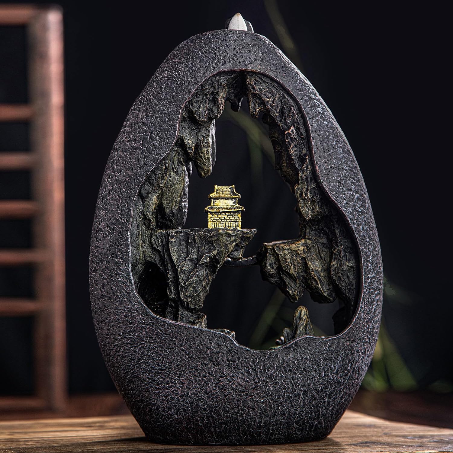 Mountain Waterfall Incense Burner with 50 Cones