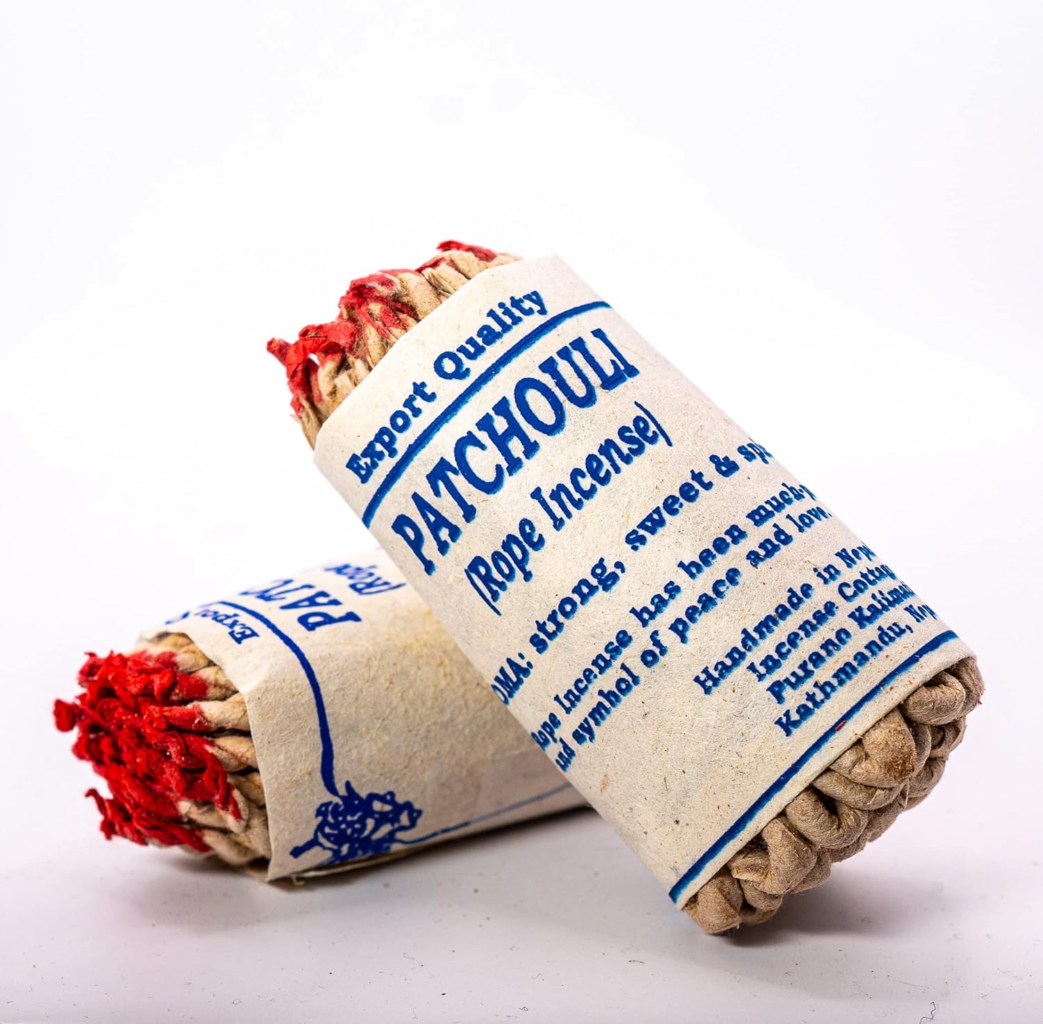 Patchouli Tibetan Organic Handmade Rope Incense - 2 Bundles 90 pcs 35 Inches