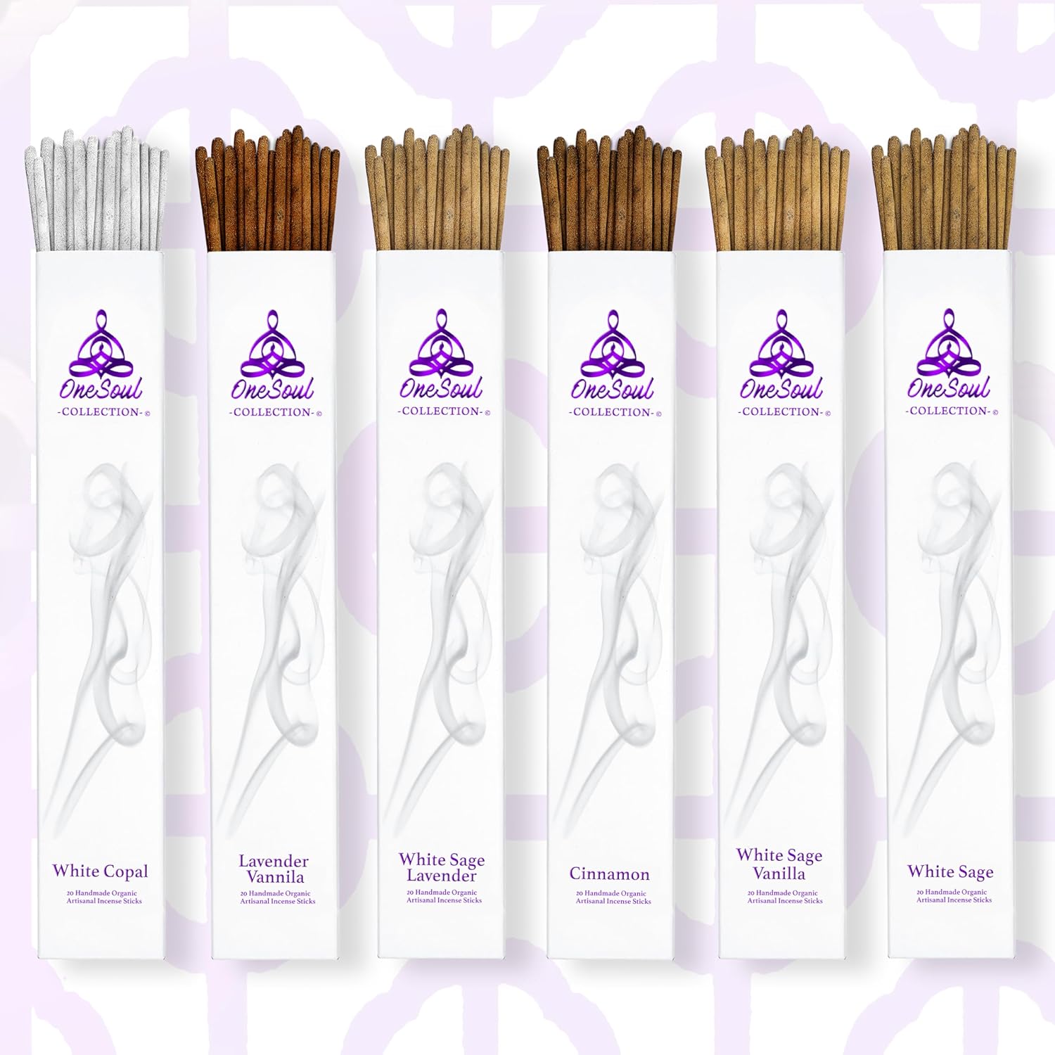 Lavender Vanilla Incense Sticks with Metatrons Cube Design Pack of 20