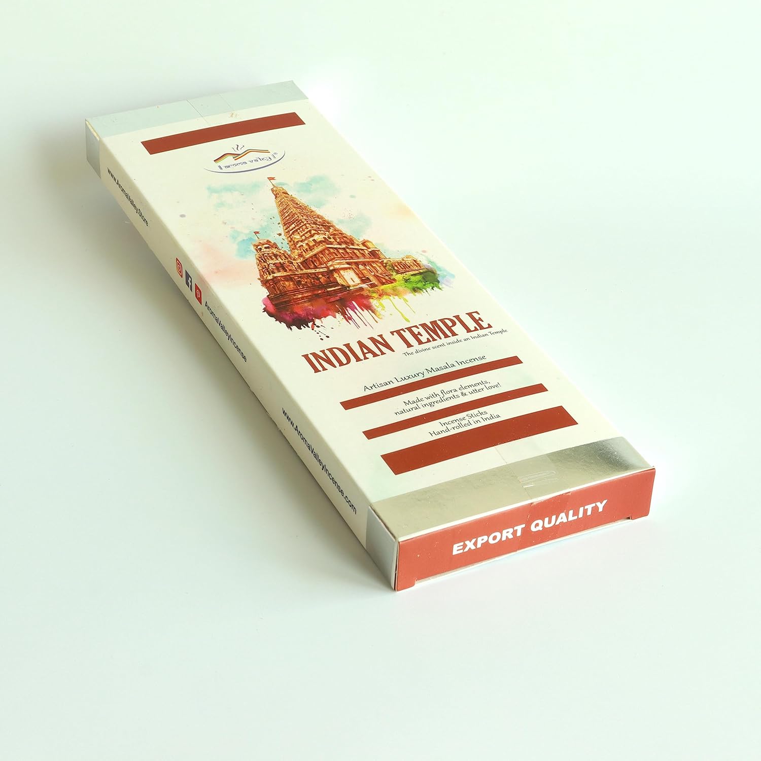 Indian Temple Incense Sticks - 20 Long-Burning Artisan Incense