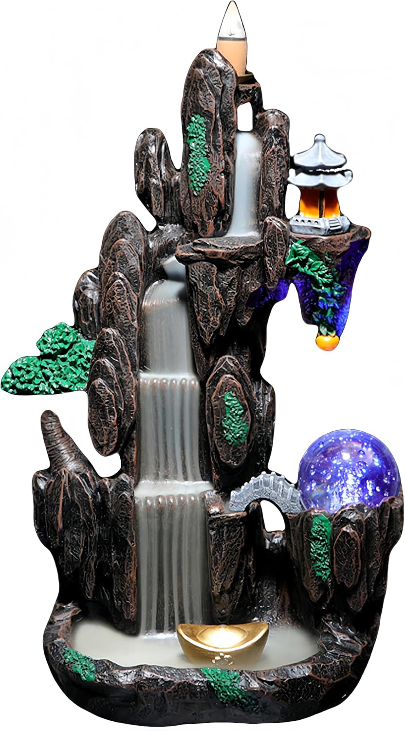 Semli Backflow Incense Holder Waterfall Burner Home Decor