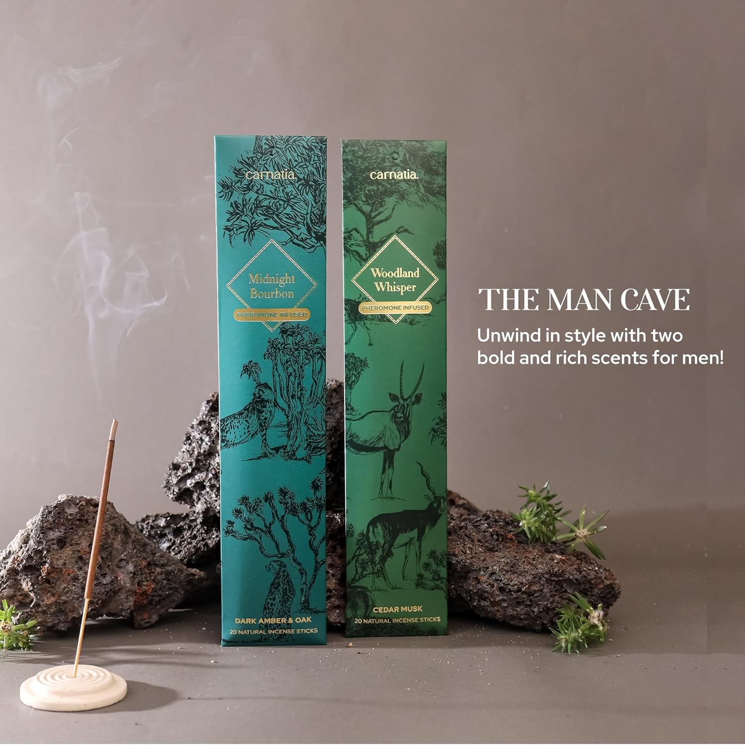 Carnatia Man Cave Incense Set - 2 Pheromone-Infused Scents