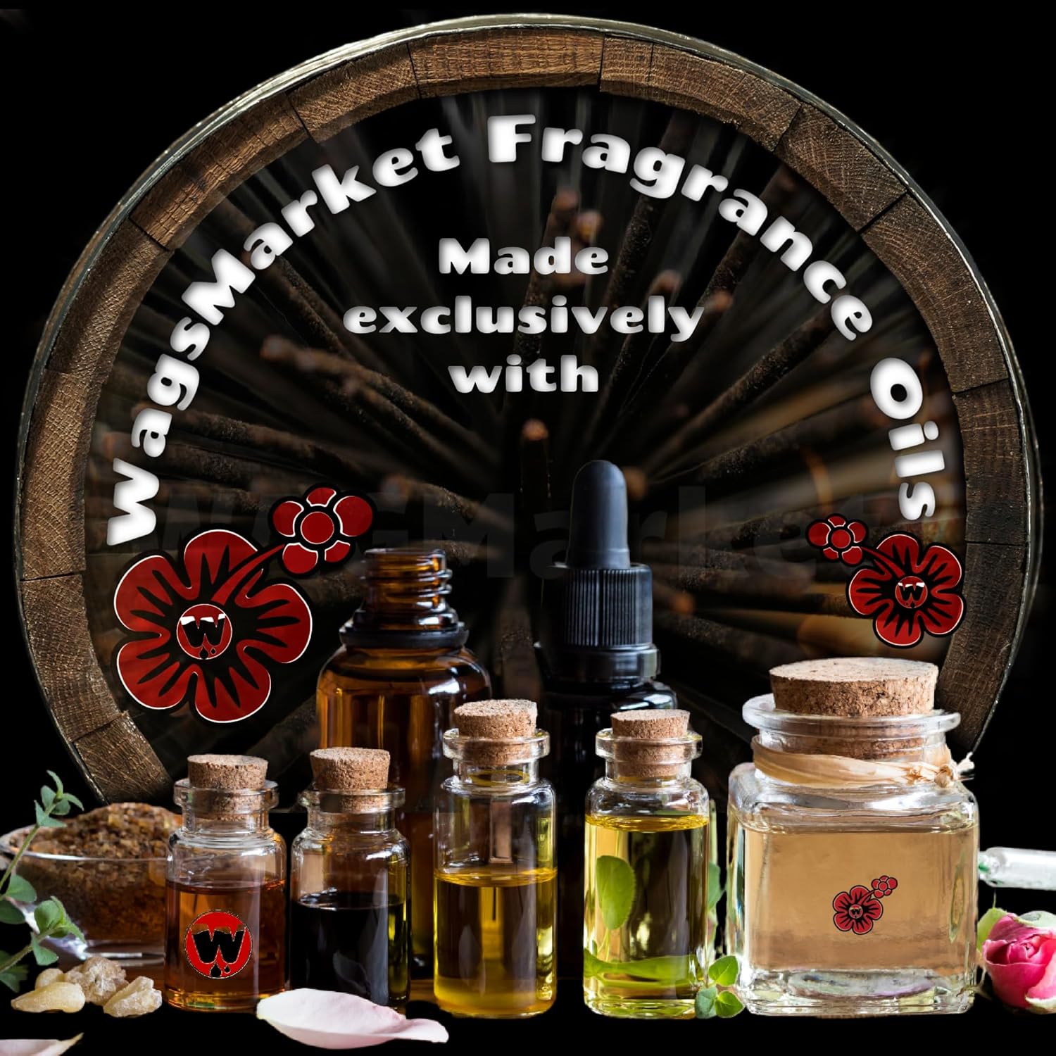 WagsMarket Premium Hand Dipped Incense Sticks with Egyptian Musk