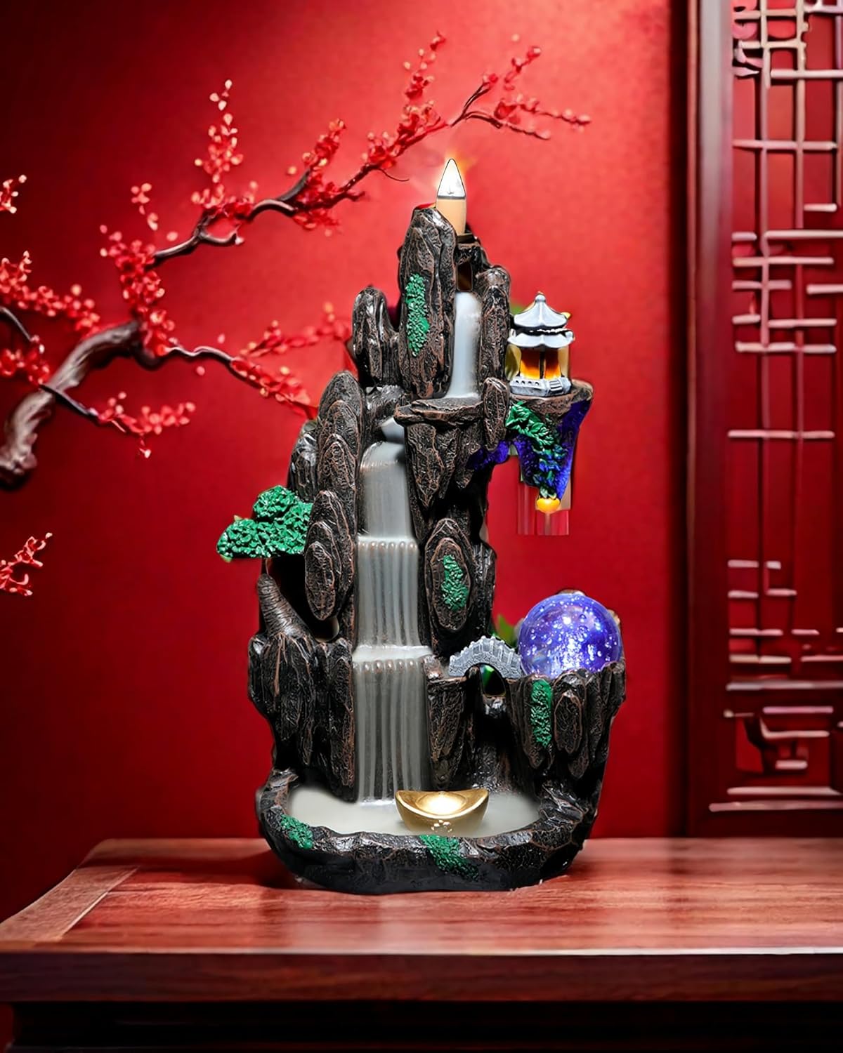 Semli Backflow Incense Holder Waterfall Burner Home Decor
