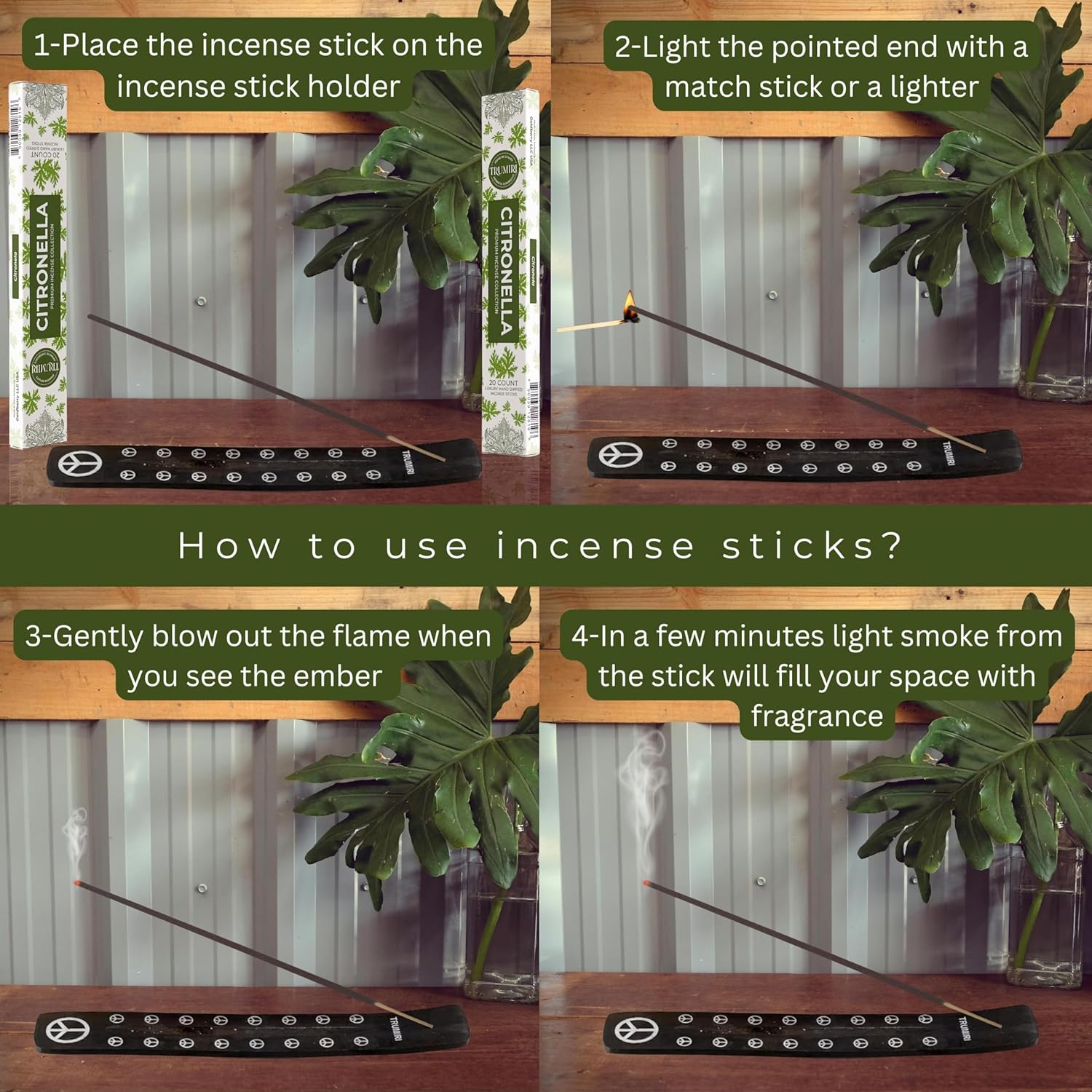 Citronella Incense Sticks for Outdoor Use - 40 Pieces Dual Pack