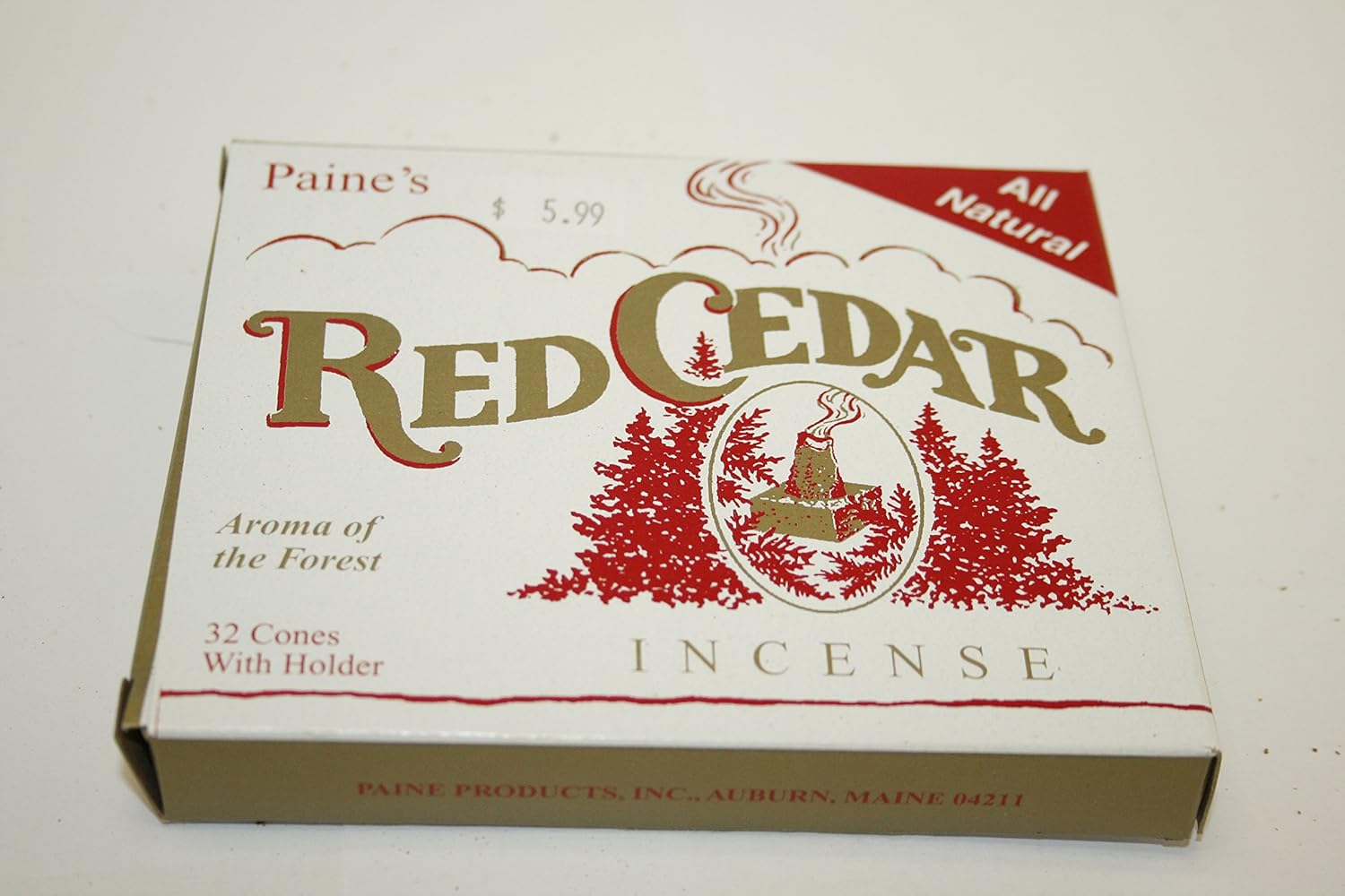 Paines Red Cedar Incense Cones With Holder