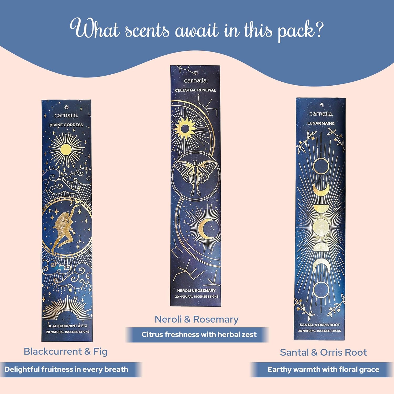 Carnatia Starry Spell Incense Sticks Set of 6