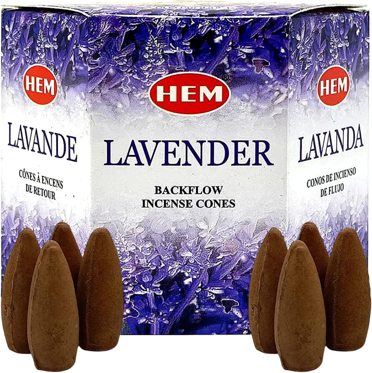 Hem Backflow Lavender Incense Cone Pack of 40