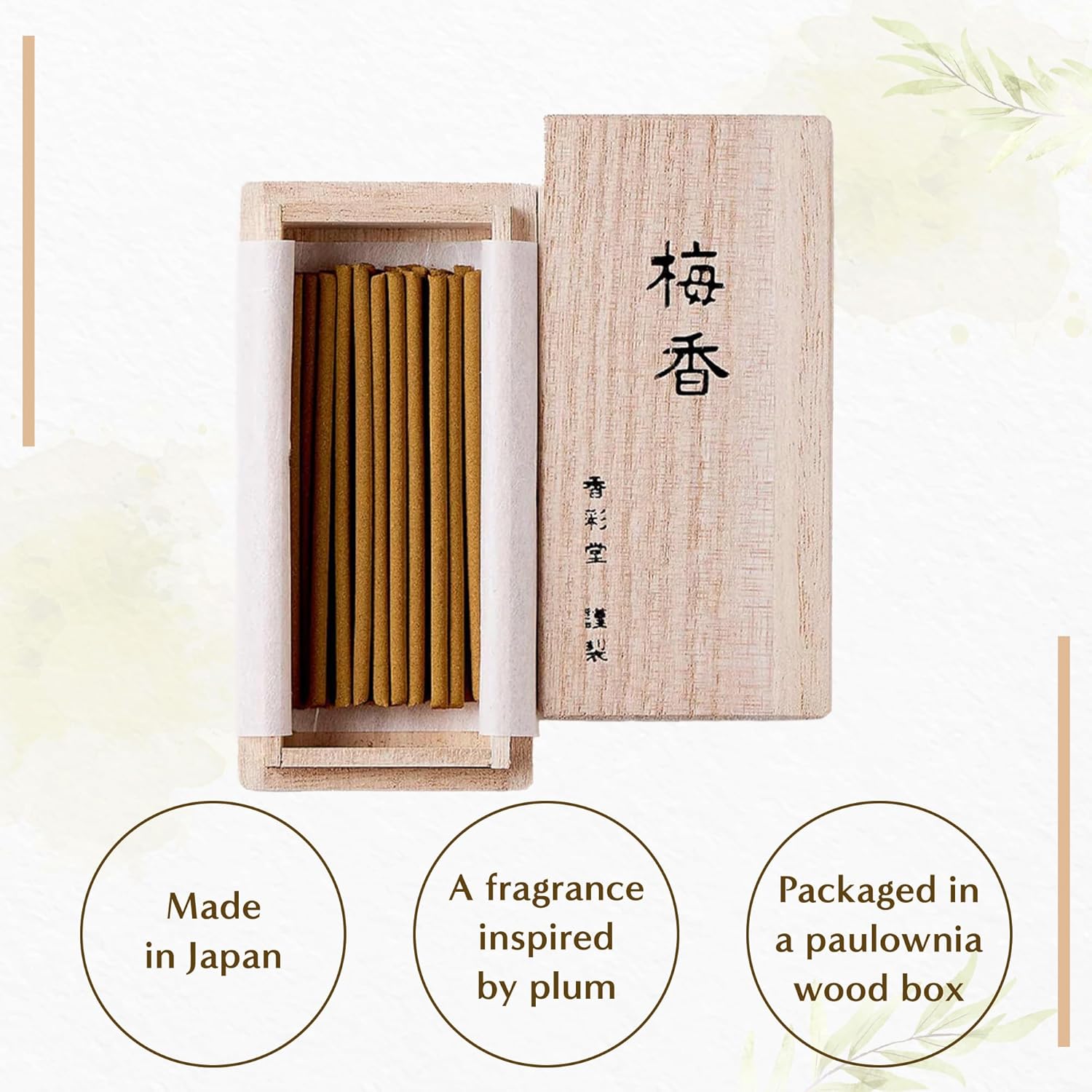 Hasegawa Japanese Smokeless Spring Plum Blossom Incense - 30 Sticks