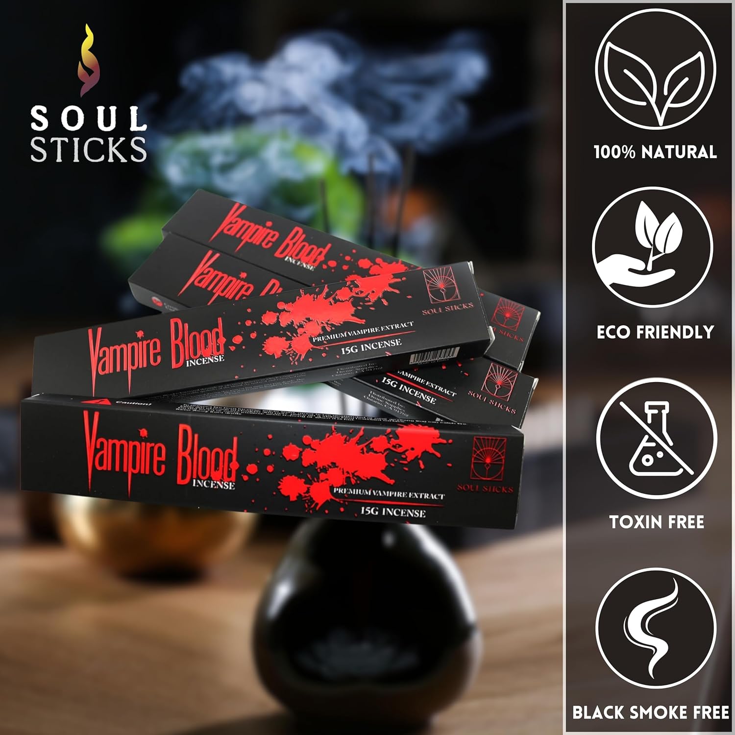 Vampire Blood Fragrance Incense Sticks 4 Pack 15 Grams Natural Aromatherapy