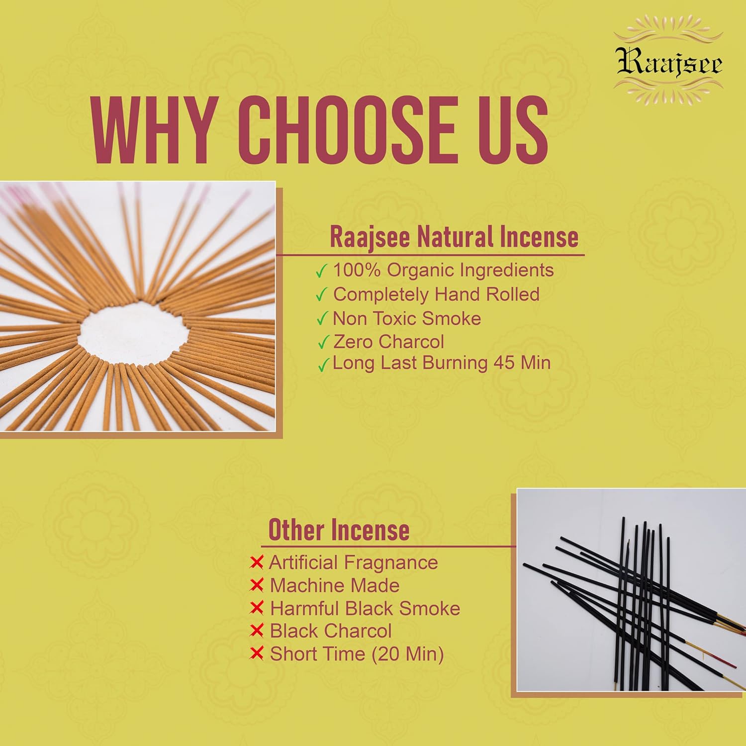 Raajsee Citronella Incense Sticks 100 gm Pack