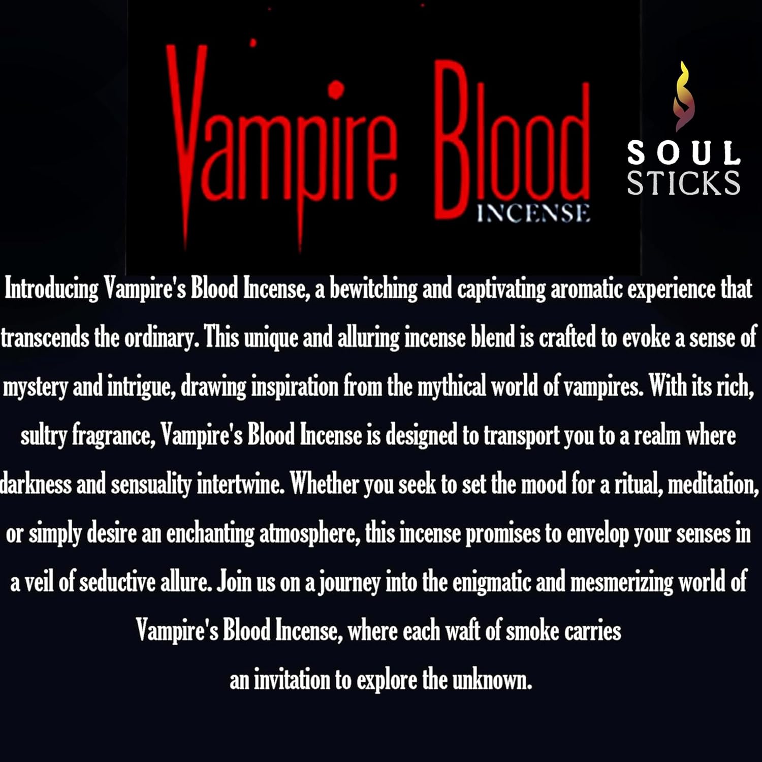 Soul Sticks Vampire Blood Incense Cones 40 Count