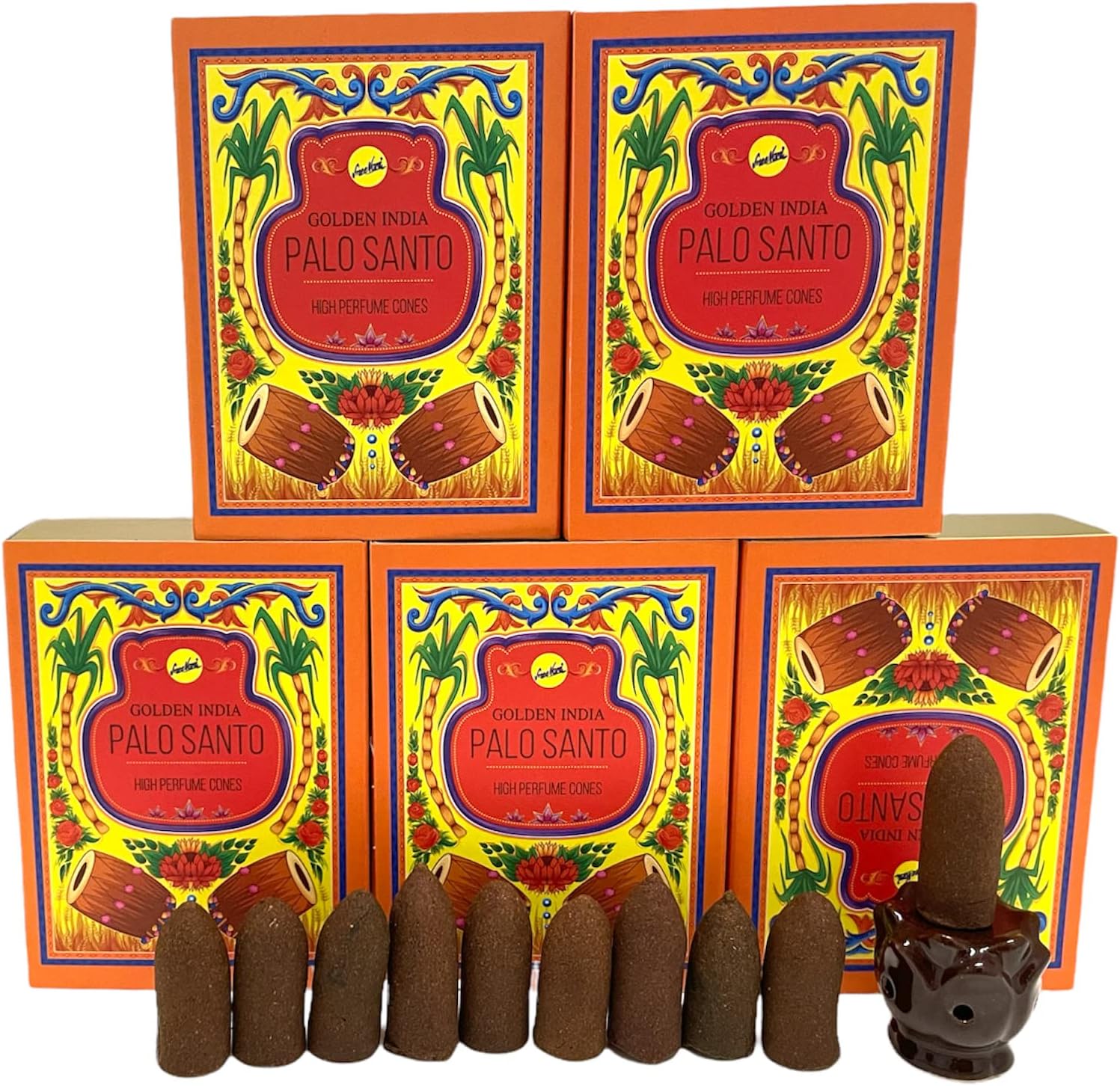 Govinda Palo Santo Sreevani Backflow Incense Cones 50 Pack