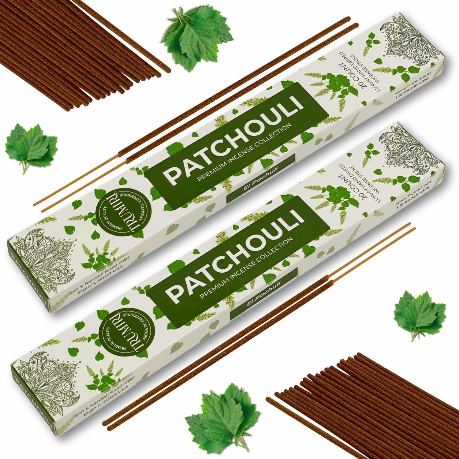 Patchouli Incense Sticks - 40 Sticks Dual Pack