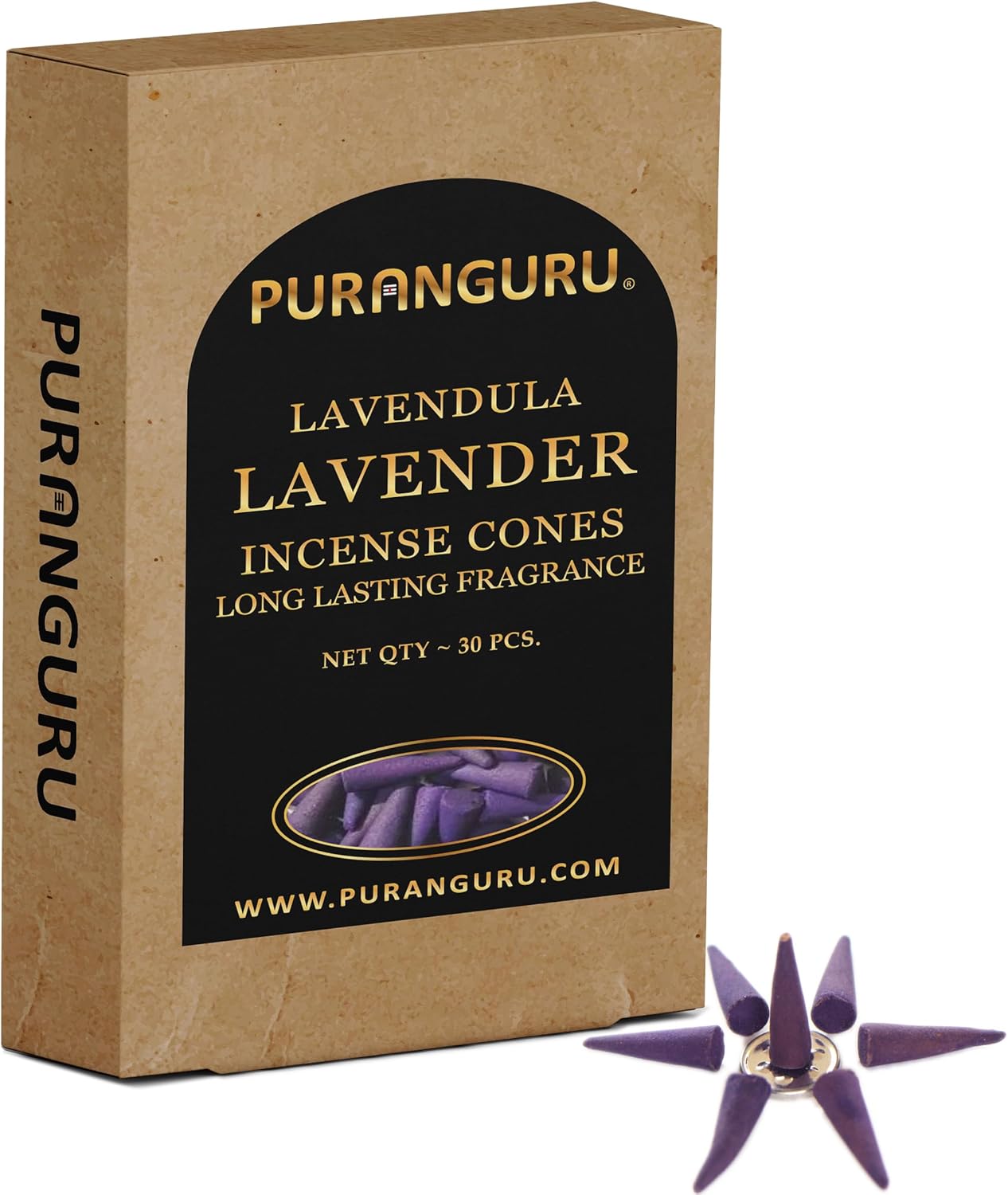 Lavender Incense Cones 30 Per Box Natural Aromatherapy