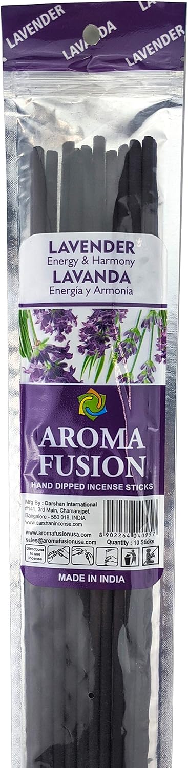 19 Inch Jumbo Hand Dipped Lavender Incense - 10 Stick Pack