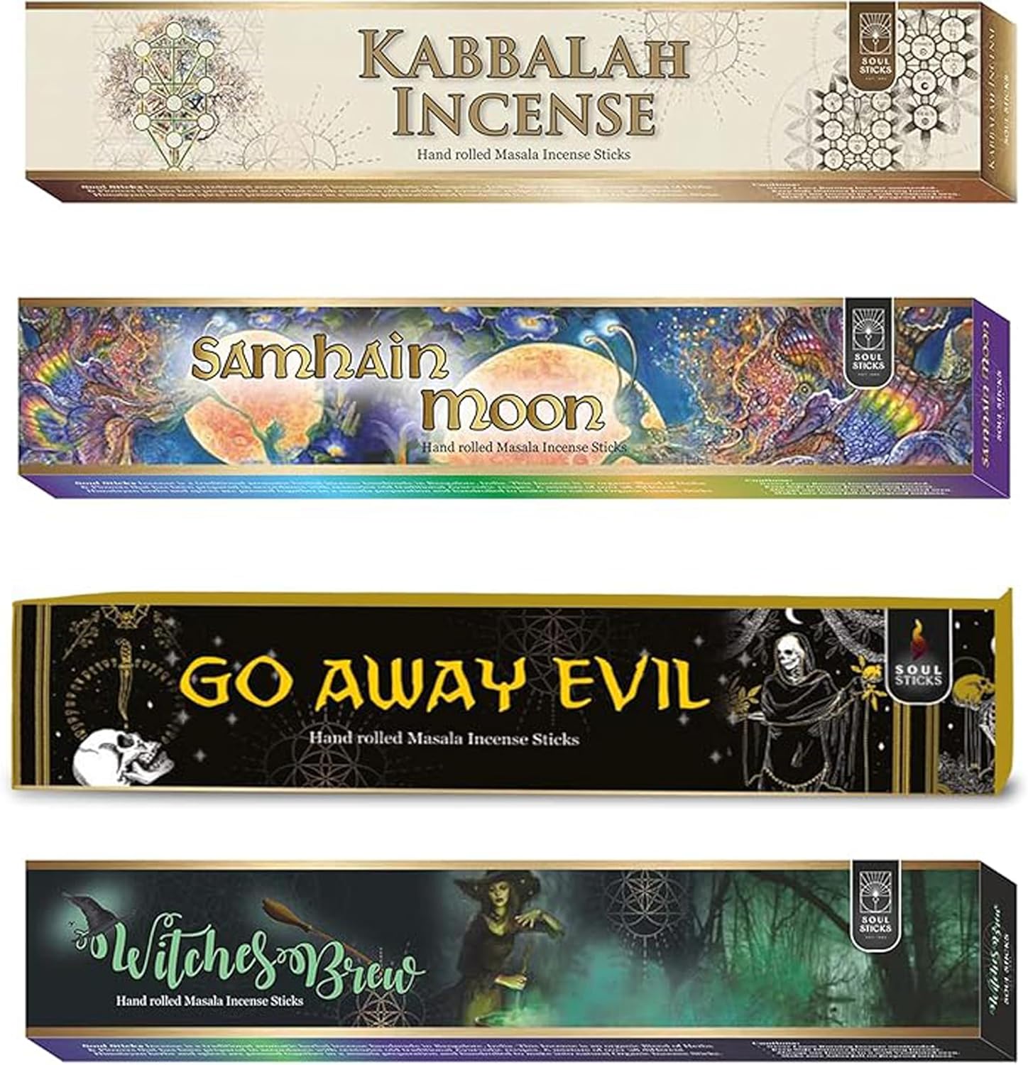 Soul Sticks 4 Pack Natural Incense Sticks Variety