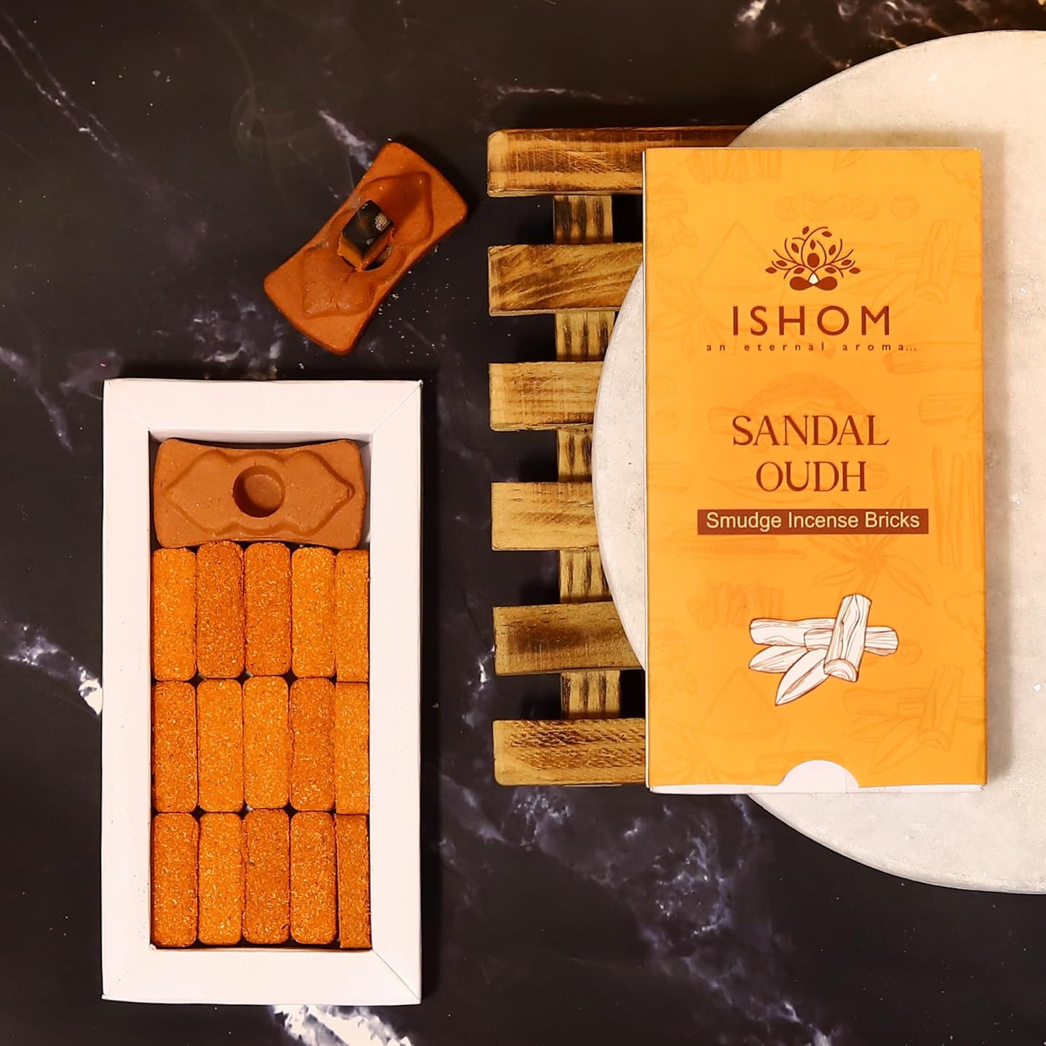 ISHOM Smudge Incense Bricks 45 Pack Combo