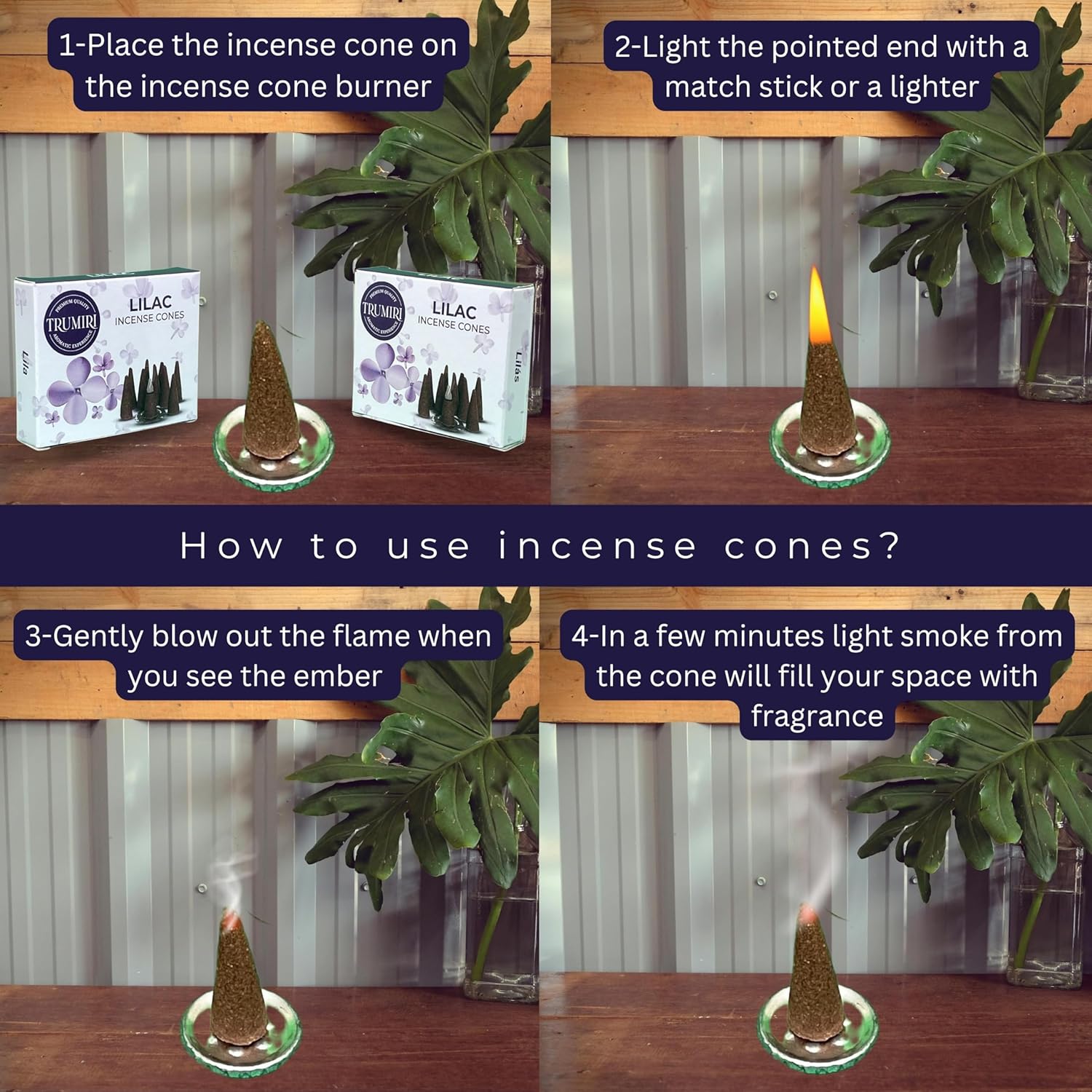 Lilac Incense Cones - 20 Cone Incense - Dual Pack