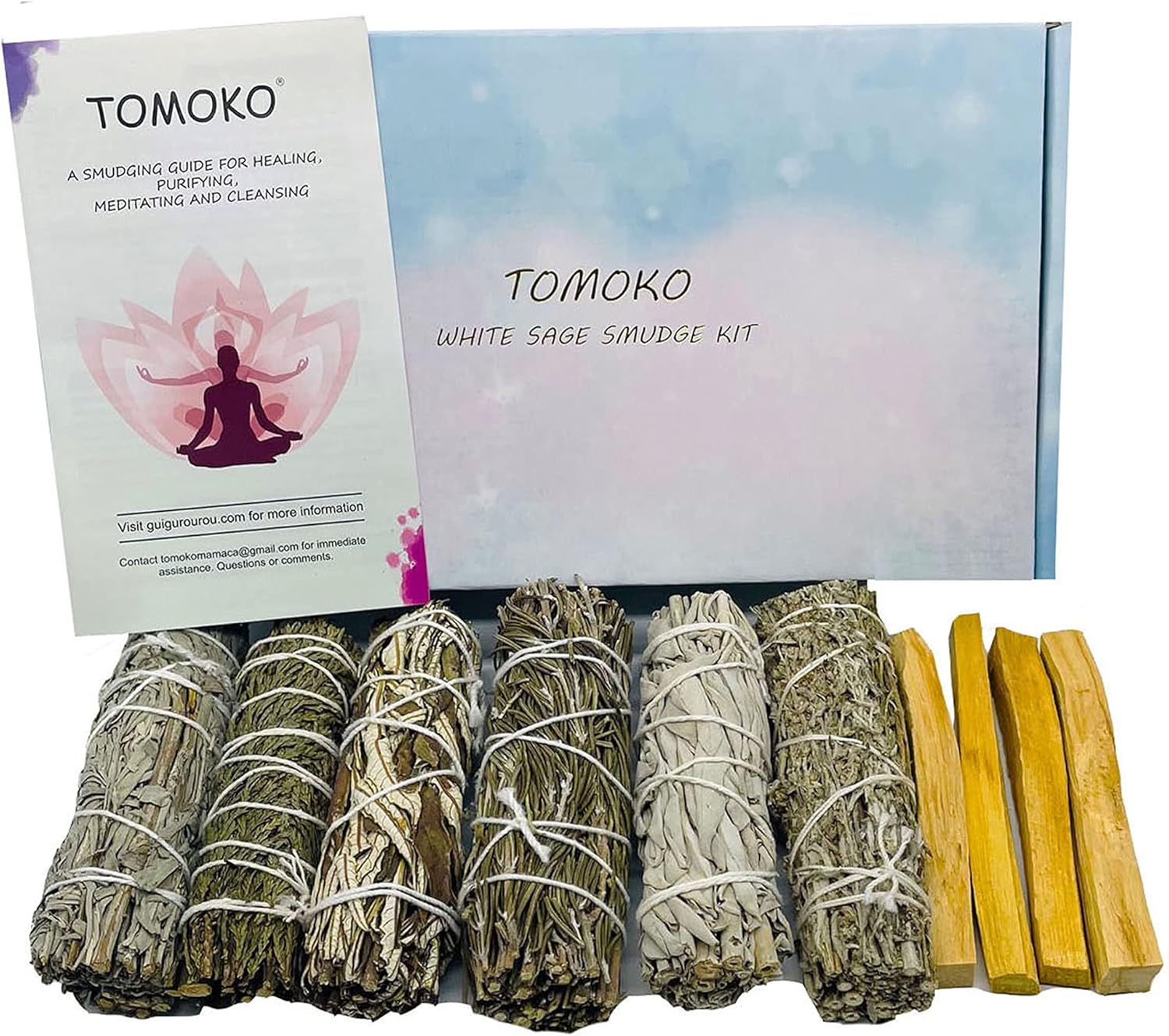 Smudge Stick Sample Kit - 6 Sticks Smudging Guide