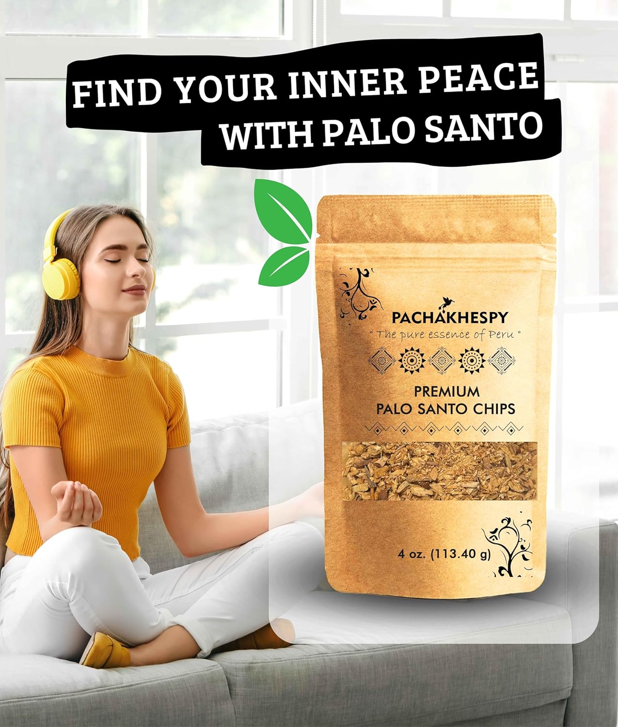 PACHAKHESPY Palo Santo Incense Chips 4 oz Natural