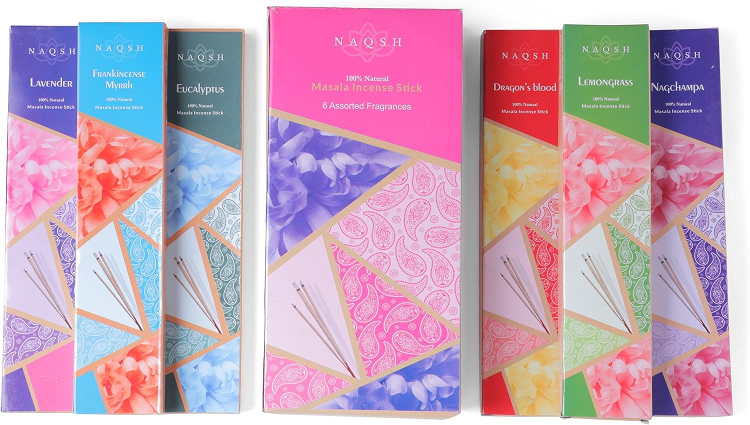 Naqsh Premium Hand-Rolled Incense Sticks Assorted 6 Pack