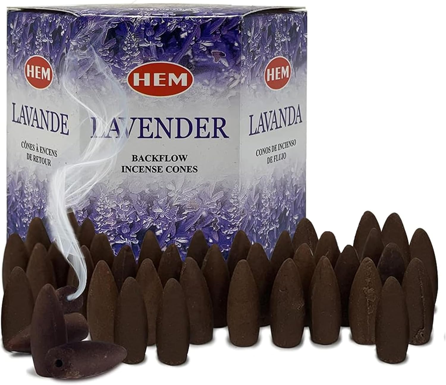 TRUMIRI Lavender Incense Cones 40 Pack for Waterfall Fountain