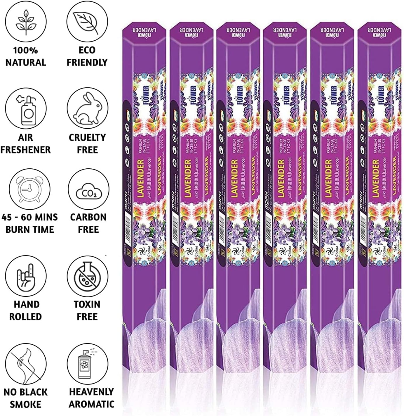 Chakra Lavender Incense Sticks Pack of 120