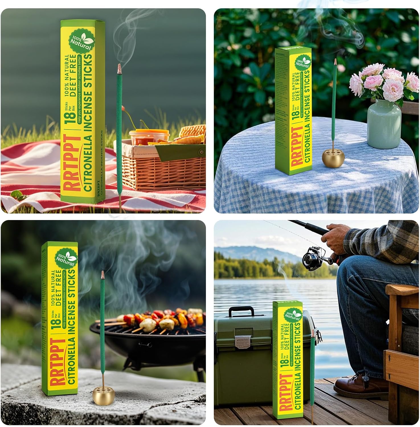 Large Citronella Incense Sticks 18 per Tube for Outdoor Use