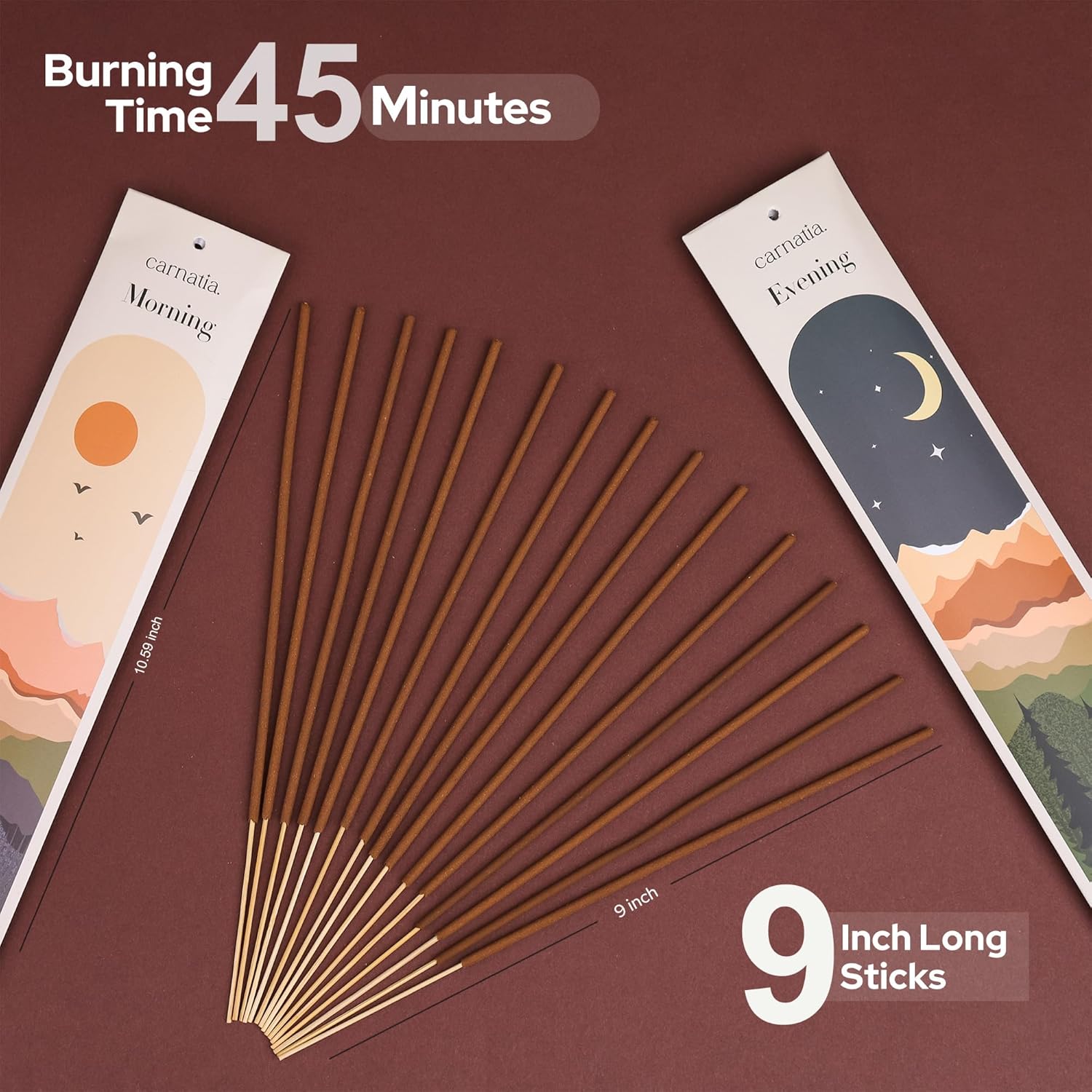 Carnatia Daily Rituals Incense Sticks Set Coffee Chamomile Scents for Morning Energy Evening Relaxation