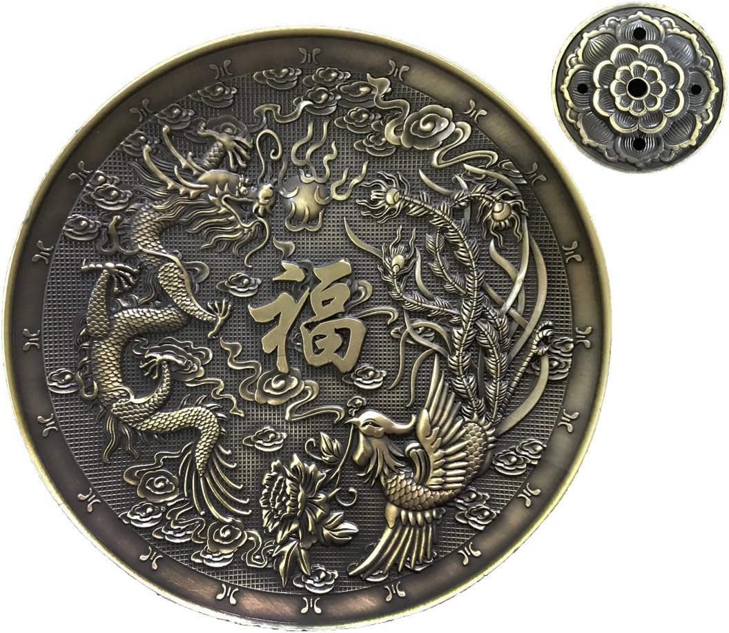OTOFY Tibetan Buddha Incense Burner Holder with Gourd