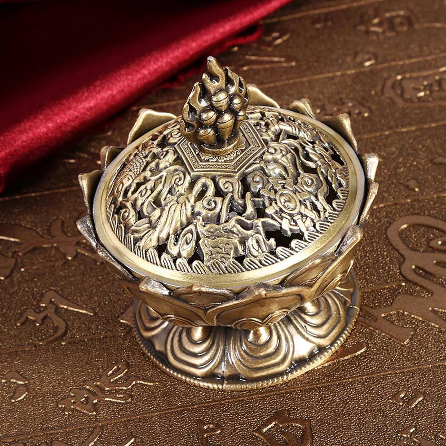 Kodrily Lotus Cone Incense Holder Mini Vintage Charcoal Burner