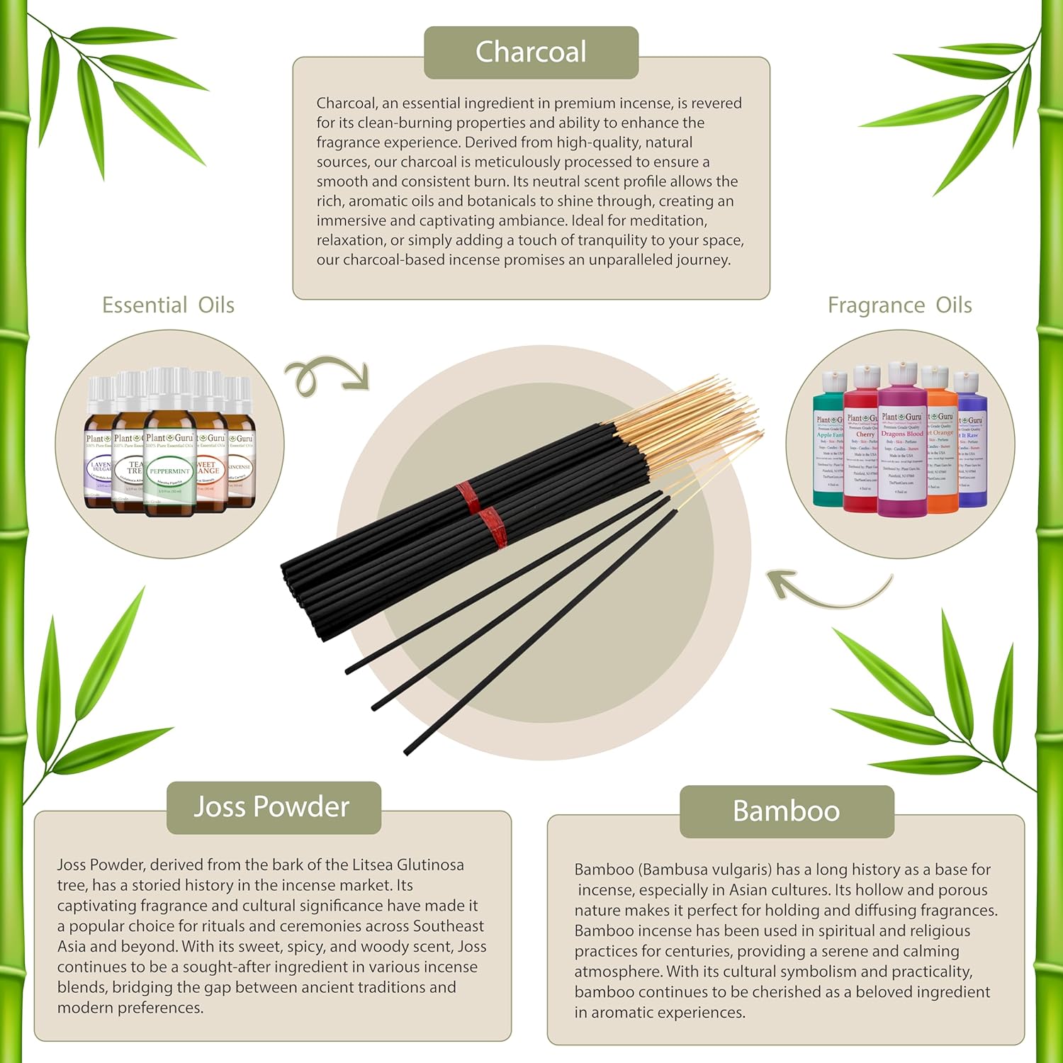Plant Guru Frankincense Incense Sticks Jumbo 19 Inch Long