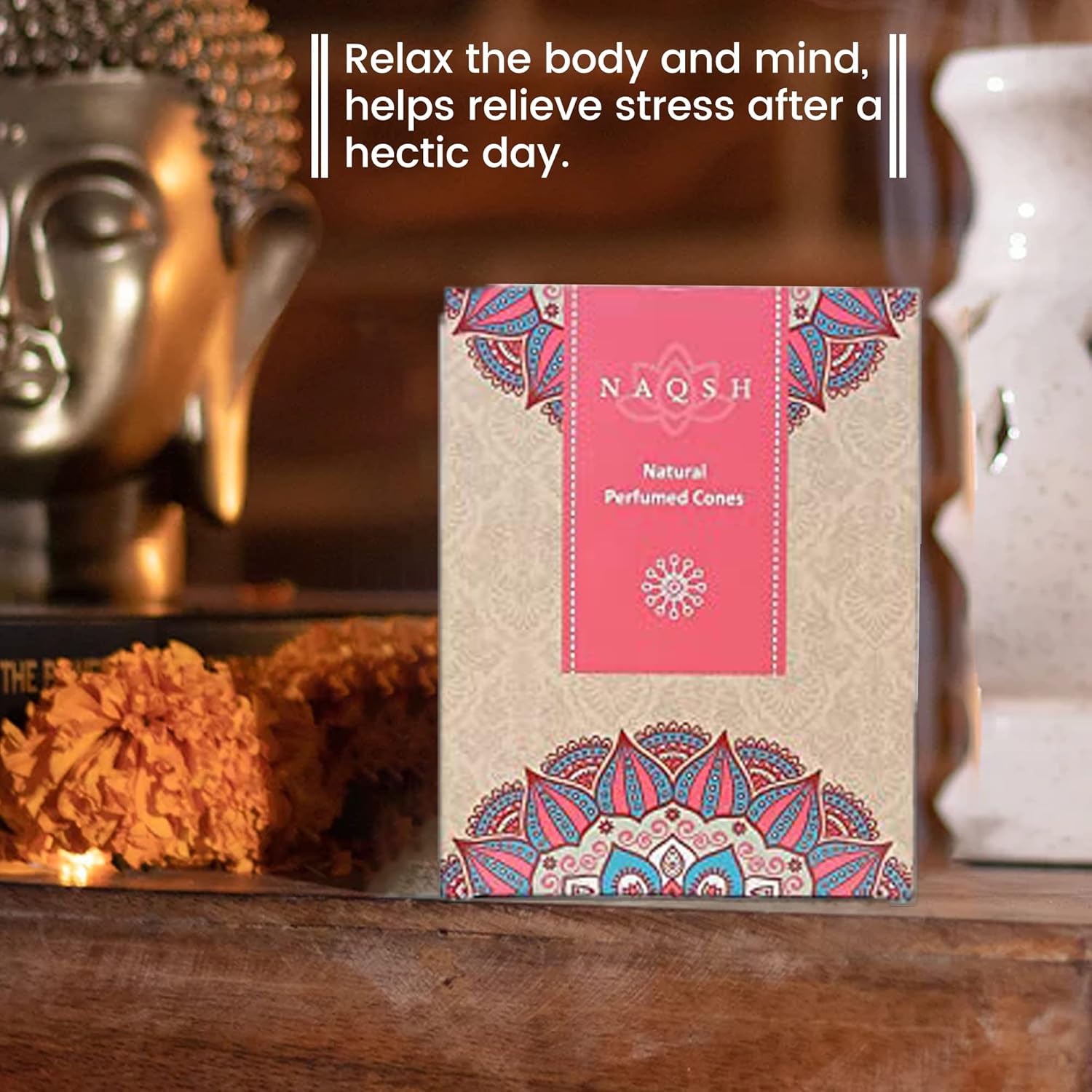 NAQSH Hand Rolled Incense Cones for Meditation and Relaxation