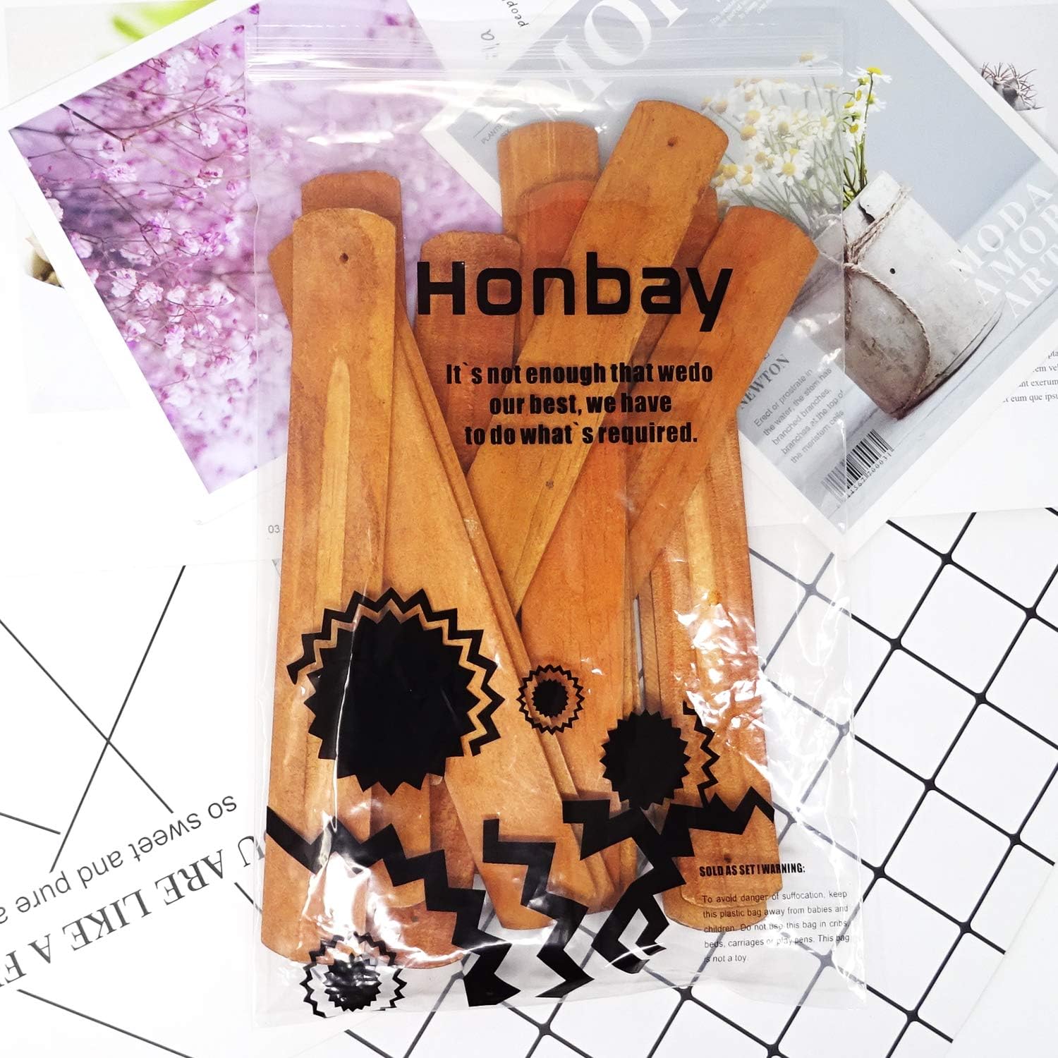 Honbay 12PCS Wooden Incense Stick Holder