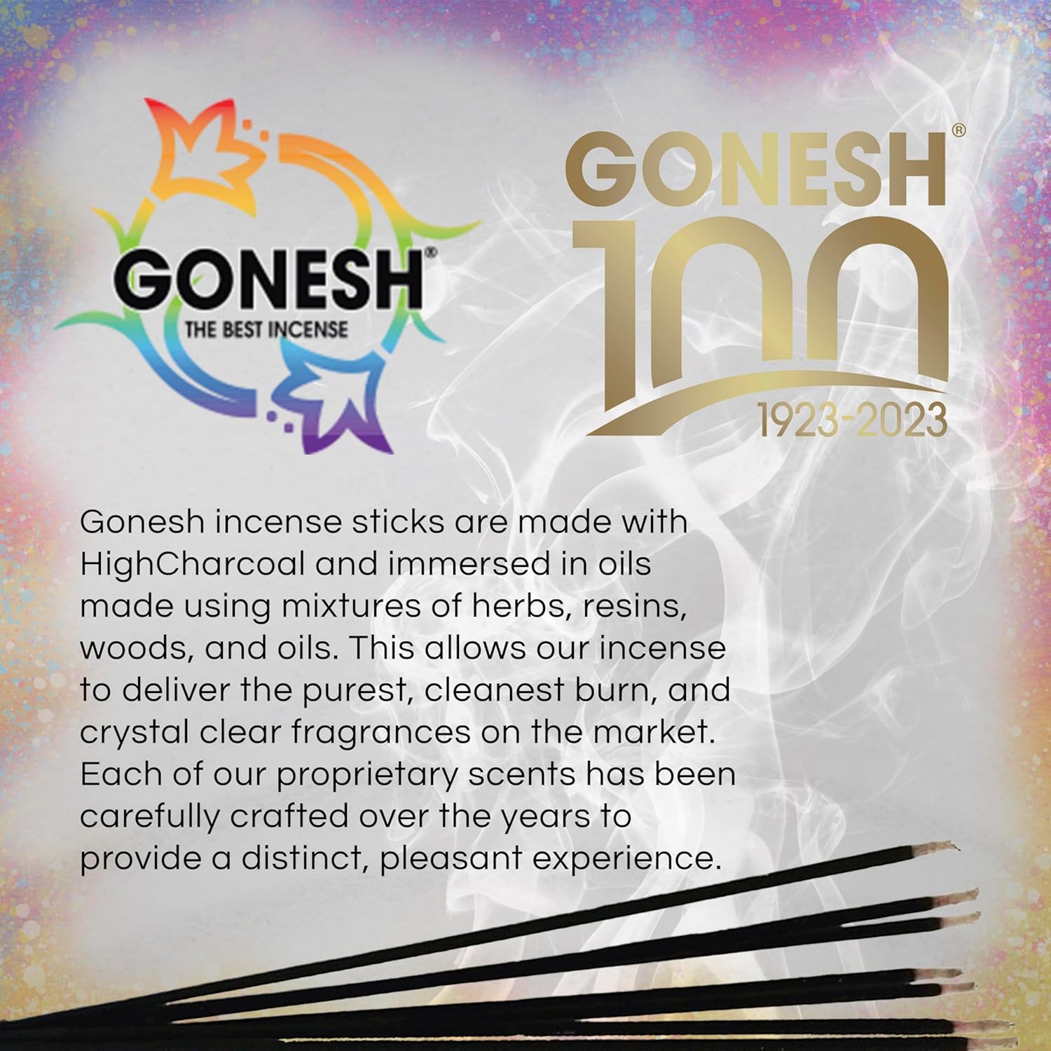 Gonesh Best Friends Incense Sticks Variety Pack - 3 Pack of 30 Non-Toxic 10 Inch